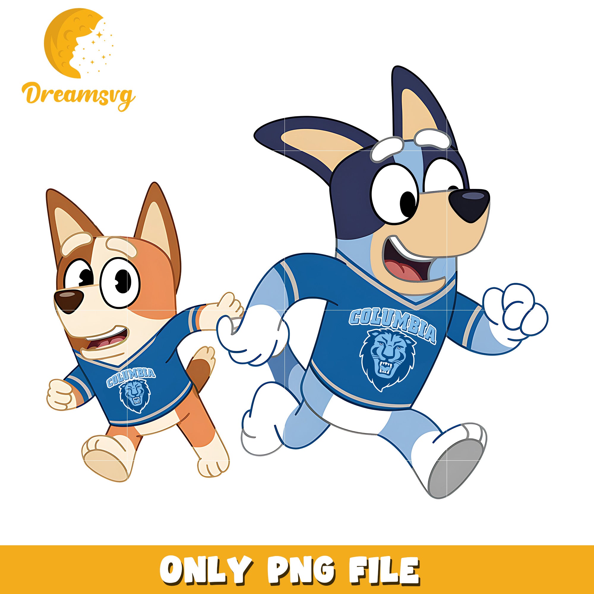 Bluey Bingo ncaa fan png, Columbia Lions png, ncaa png