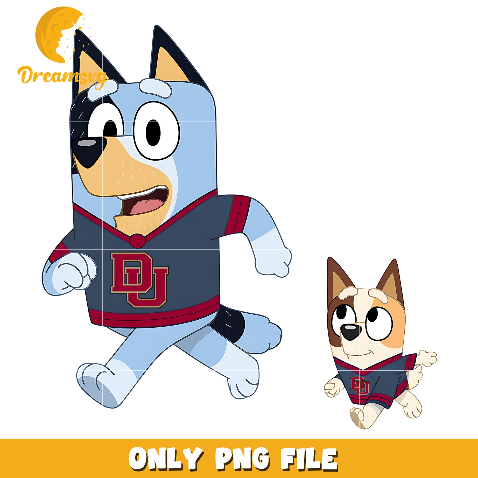 Bluey Bingo ncaa fan png, Denver Pioneers png, ncaa png