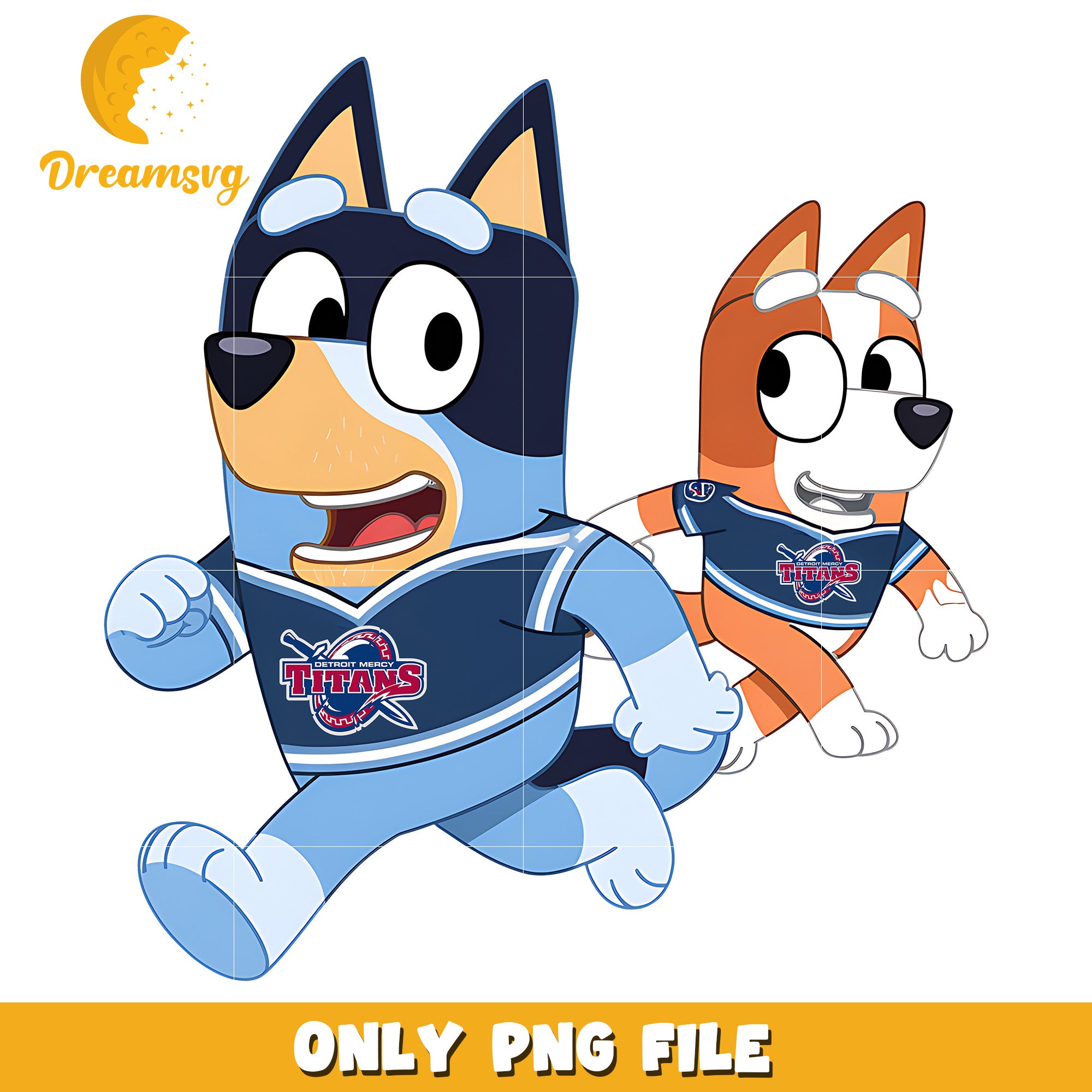 Bluey Bingo ncaa fan png, Detroit Titans png, ncaa png