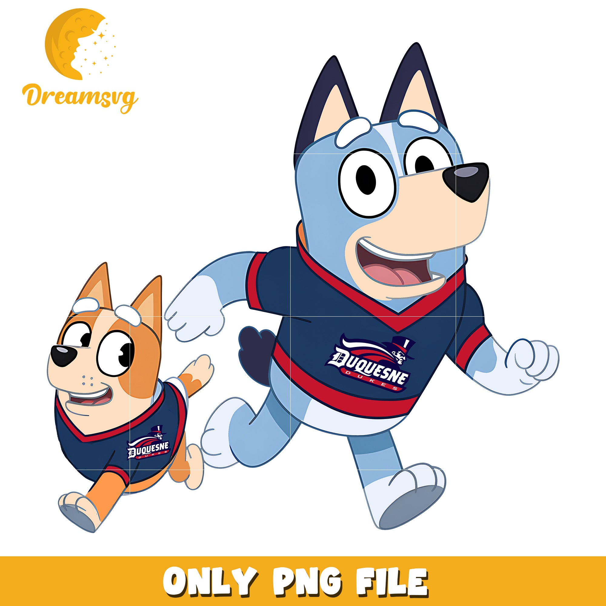 Bluey Bingo ncaa fan png, Drexel Dragons Duquesne Dukes png, ncaa png