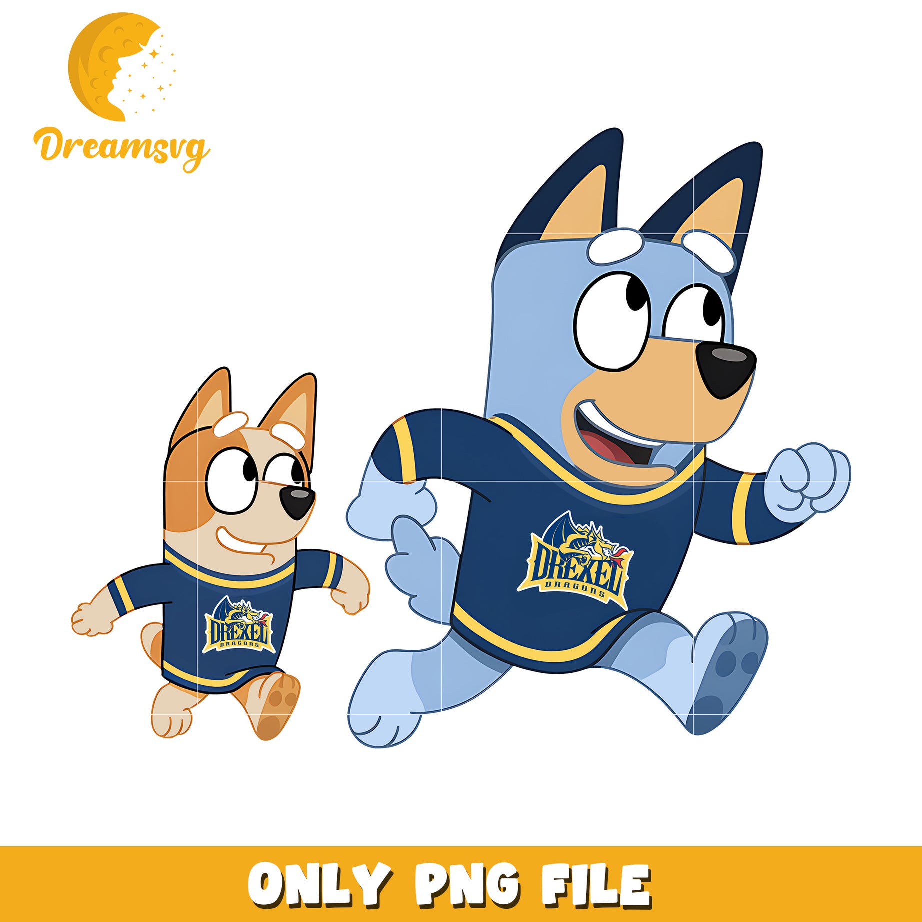 Bluey Bingo ncaa fan png, Drexel Dragons png, ncaa png