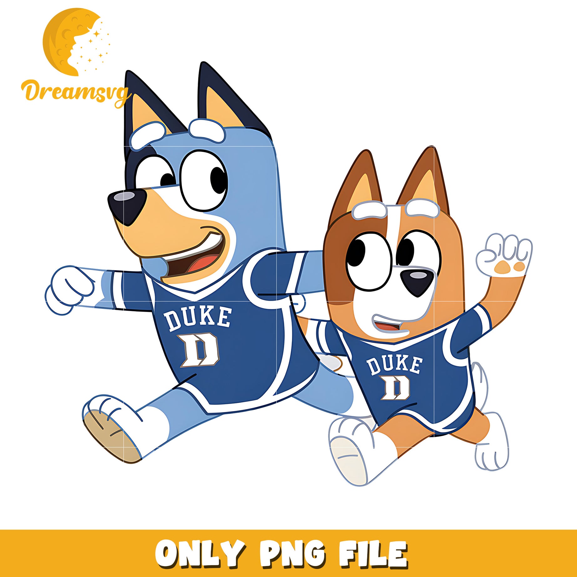 Bluey Bingo ncaa fan png, Duke Blue Devils png, ncaa png