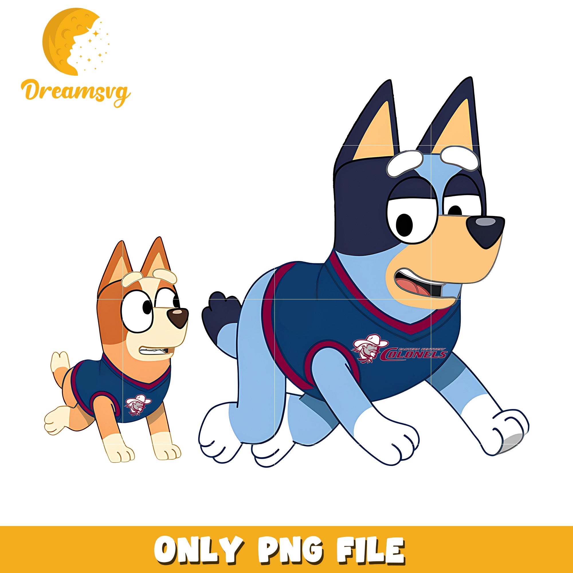 Bluey Bingo ncaa fan png, Eastern Kentucky Colonels png, ncaa png
