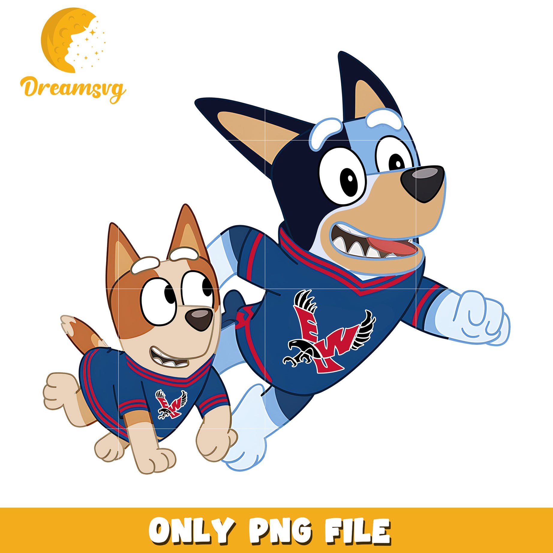 Bluey Bingo ncaa fan png, Eastern Washington Eagles png, ncaa png