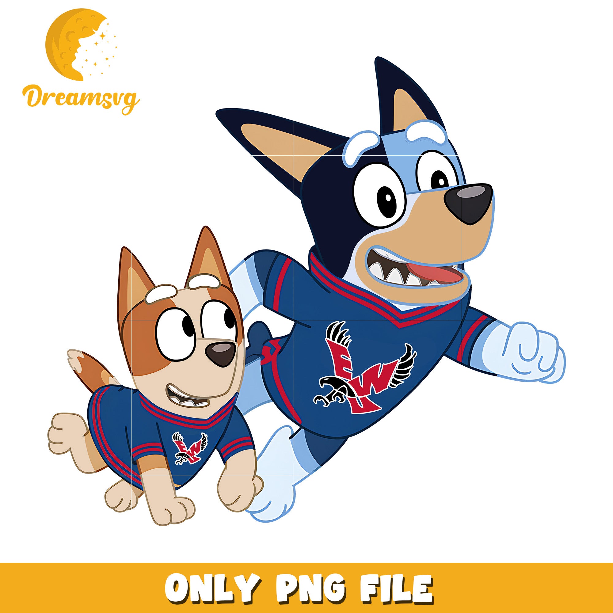 Bluey Bingo ncaa fan png, Eastern Washington Eagles png, ncaa png