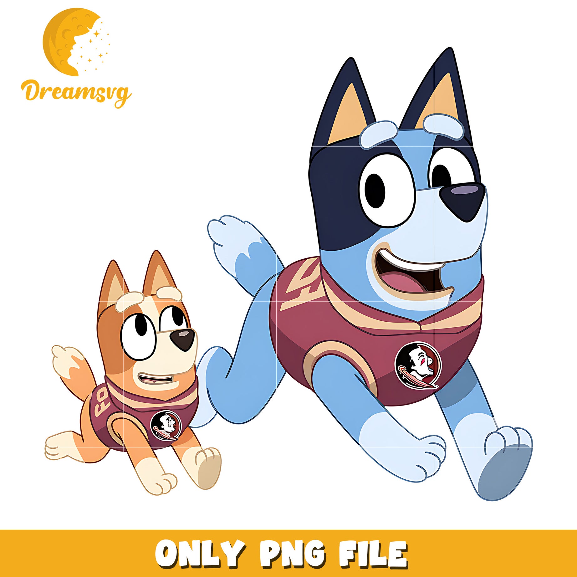 Bluey Bingo ncaa fan png, Florida State Seminoles png, ncaa png