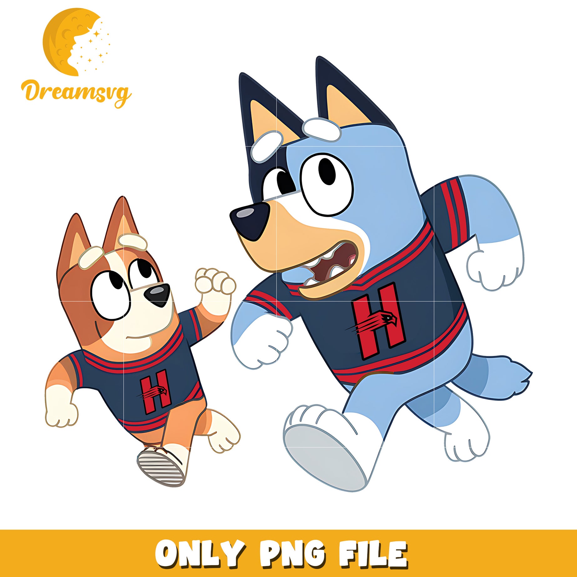 Bluey Bingo ncaa fan png, Hartford Hawks png, ncaa png