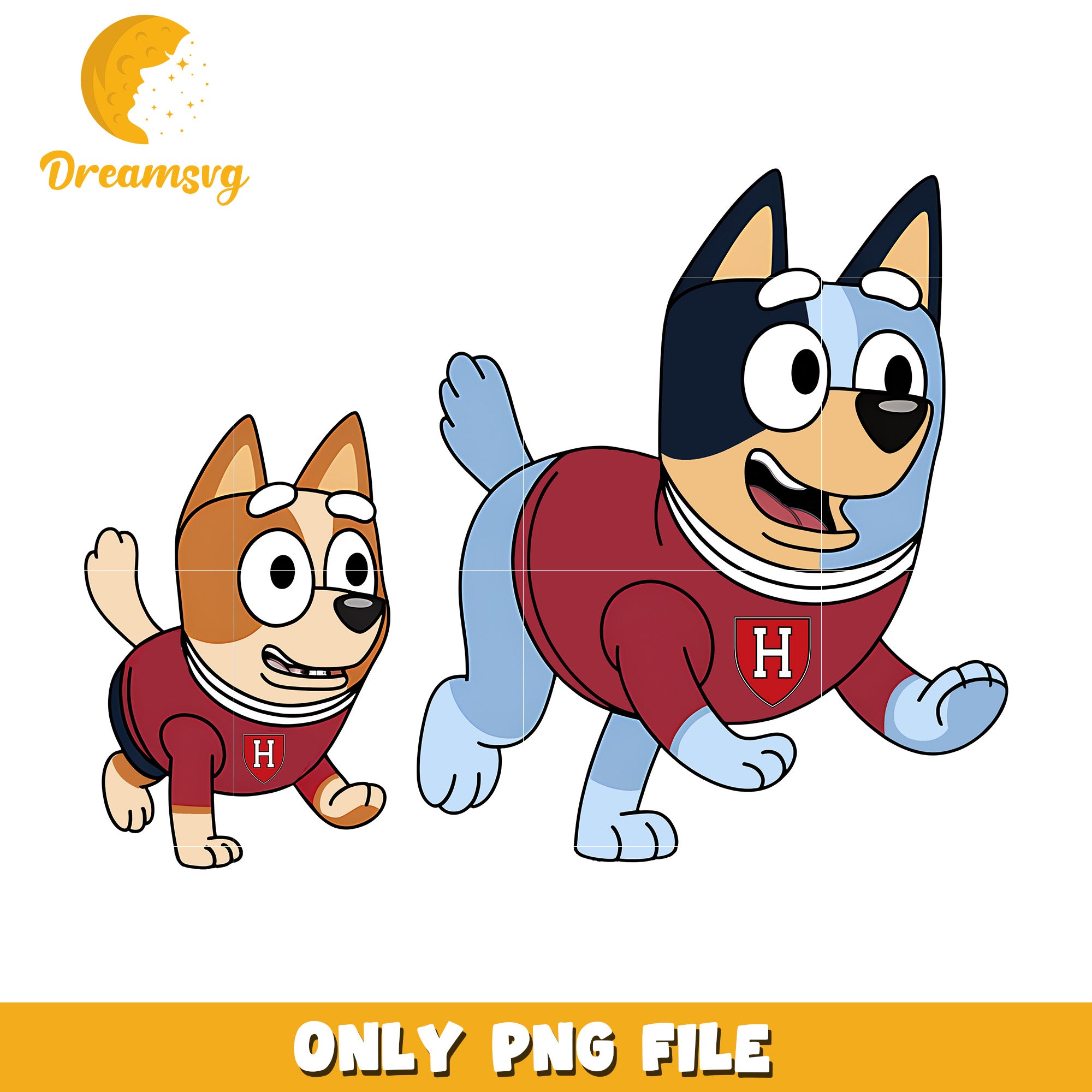 Bluey Bingo ncaa fan png, Harvard Crimson png, ncaa png