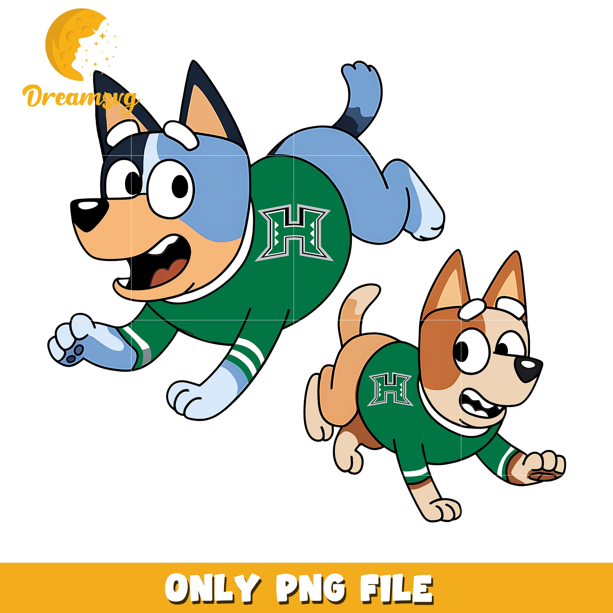 Bluey Bingo ncaa fan png, Hawaii Warriors png, ncaa png