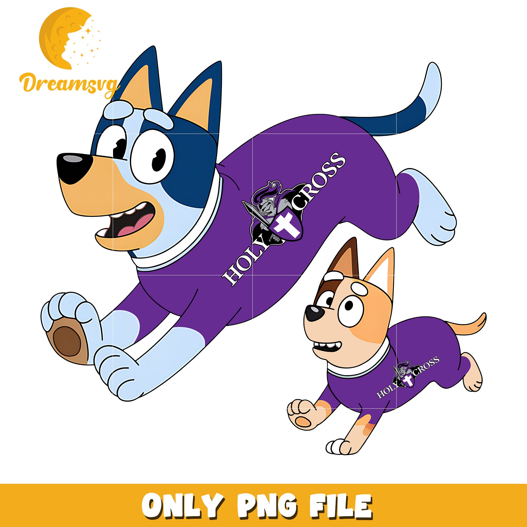Bluey Bingo ncaa fan png, Holy Cross Crusaders png, ncaa png