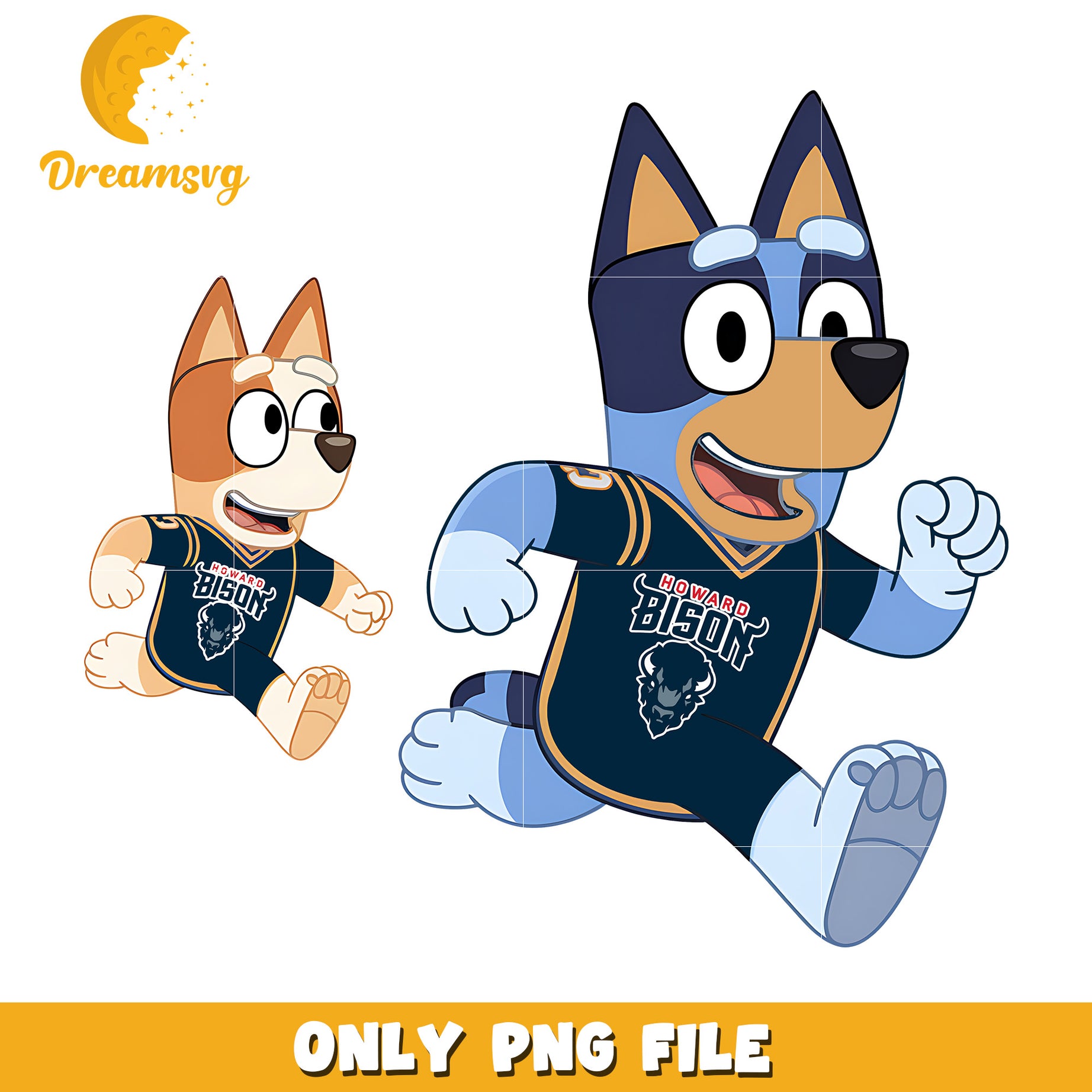 Bluey Bingo ncaa fan png, Howard Bison png, ncaa png