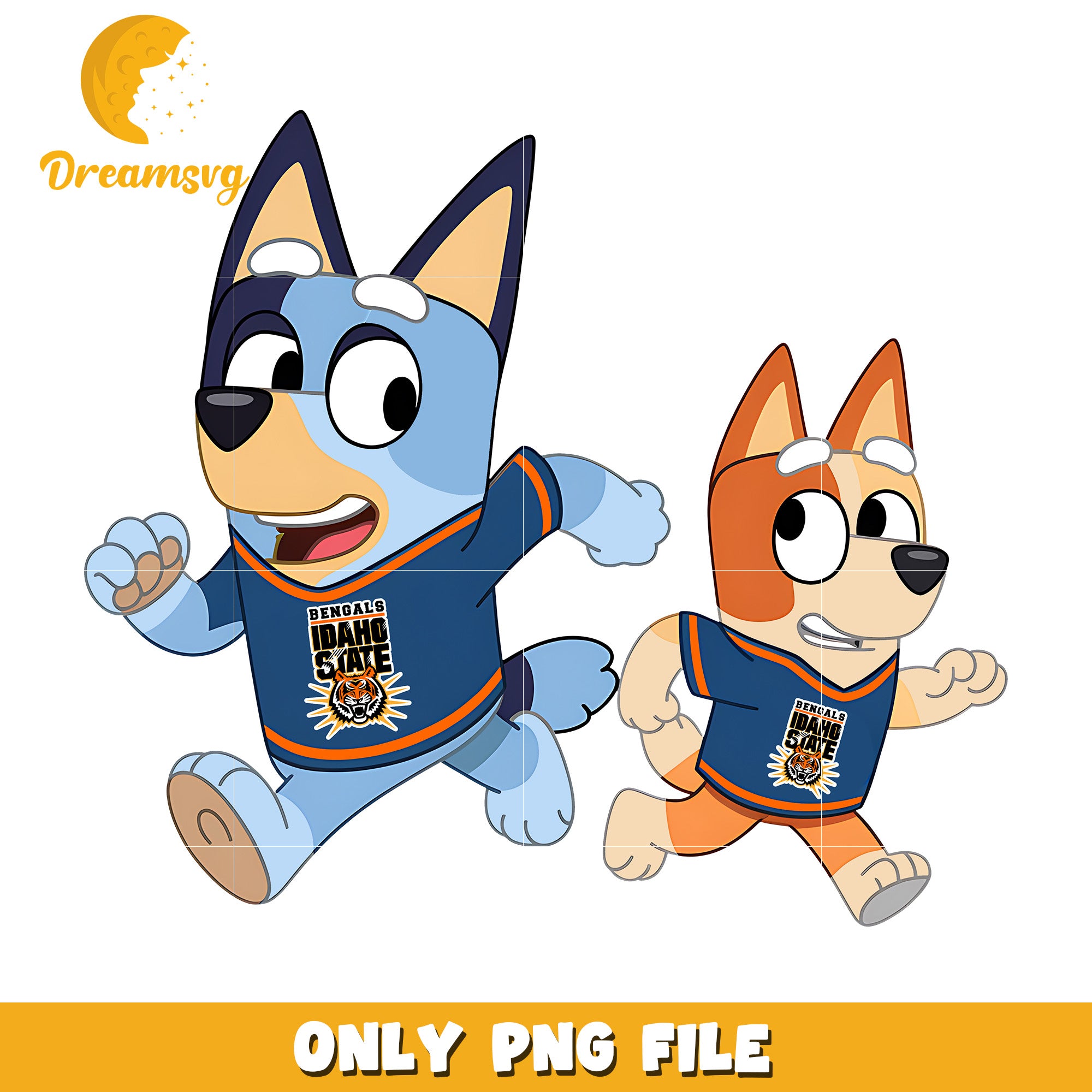 Bluey Bingo ncaa fan png, Idaho State Bengals png, ncaa png