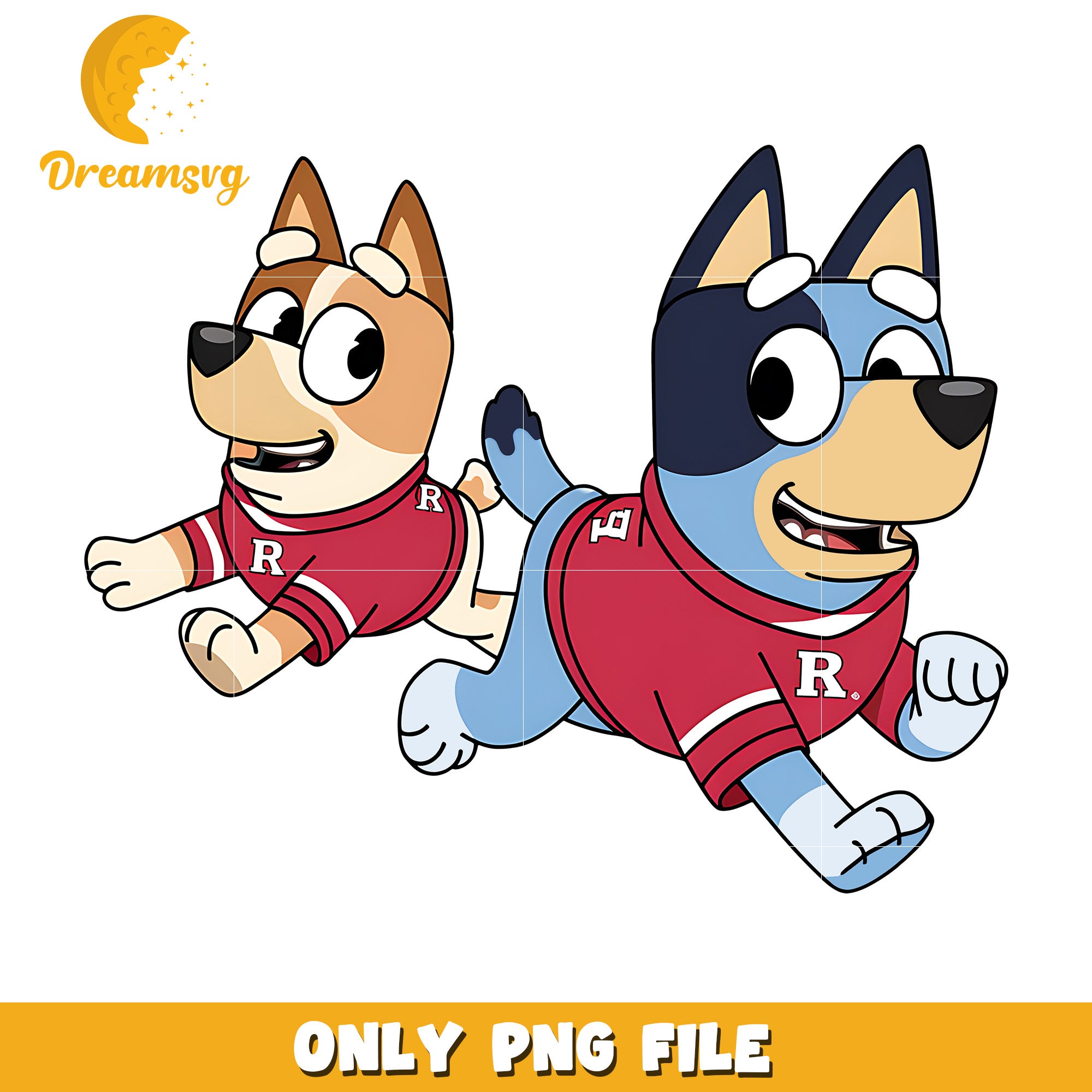 Bluey Bingo ncaa fan png, Rutgers Scarlet Knights png, ncaa png