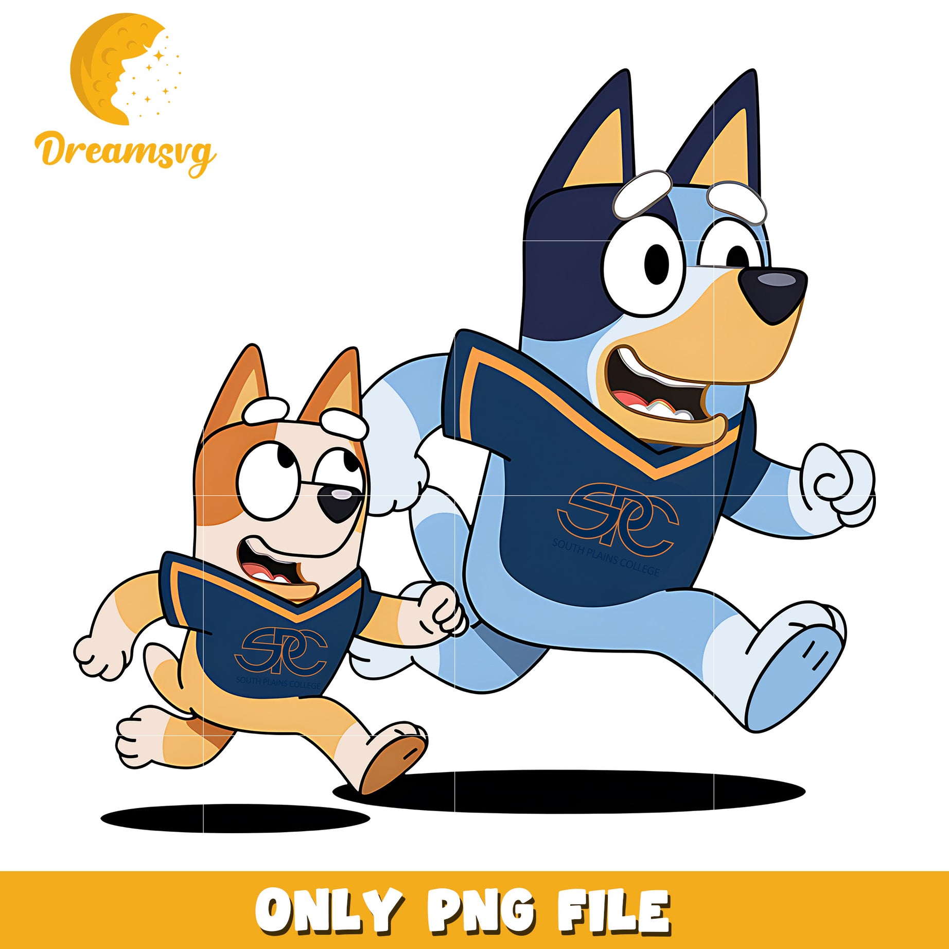 Bluey Bingo ncaa fan png, Sout Plains College png, ncaa png