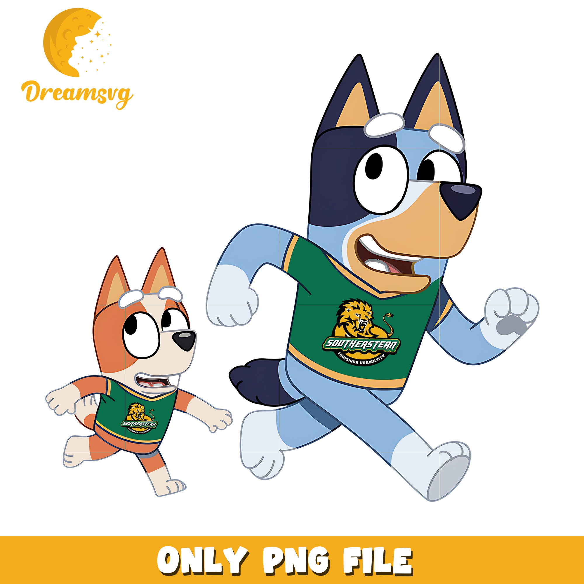 Bluey Bingo ncaa fan png, Southeastern Louisiana Lions png, ncaa png