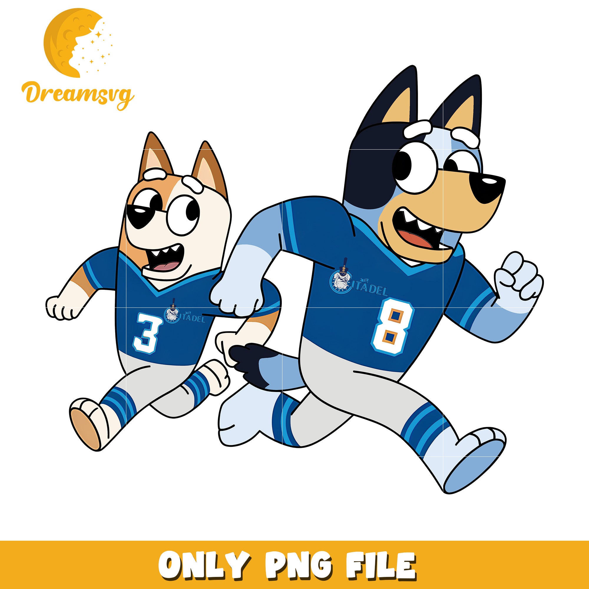 Bluey Bingo ncaa fan png, The Citadel Bulldogs png, ncaa png