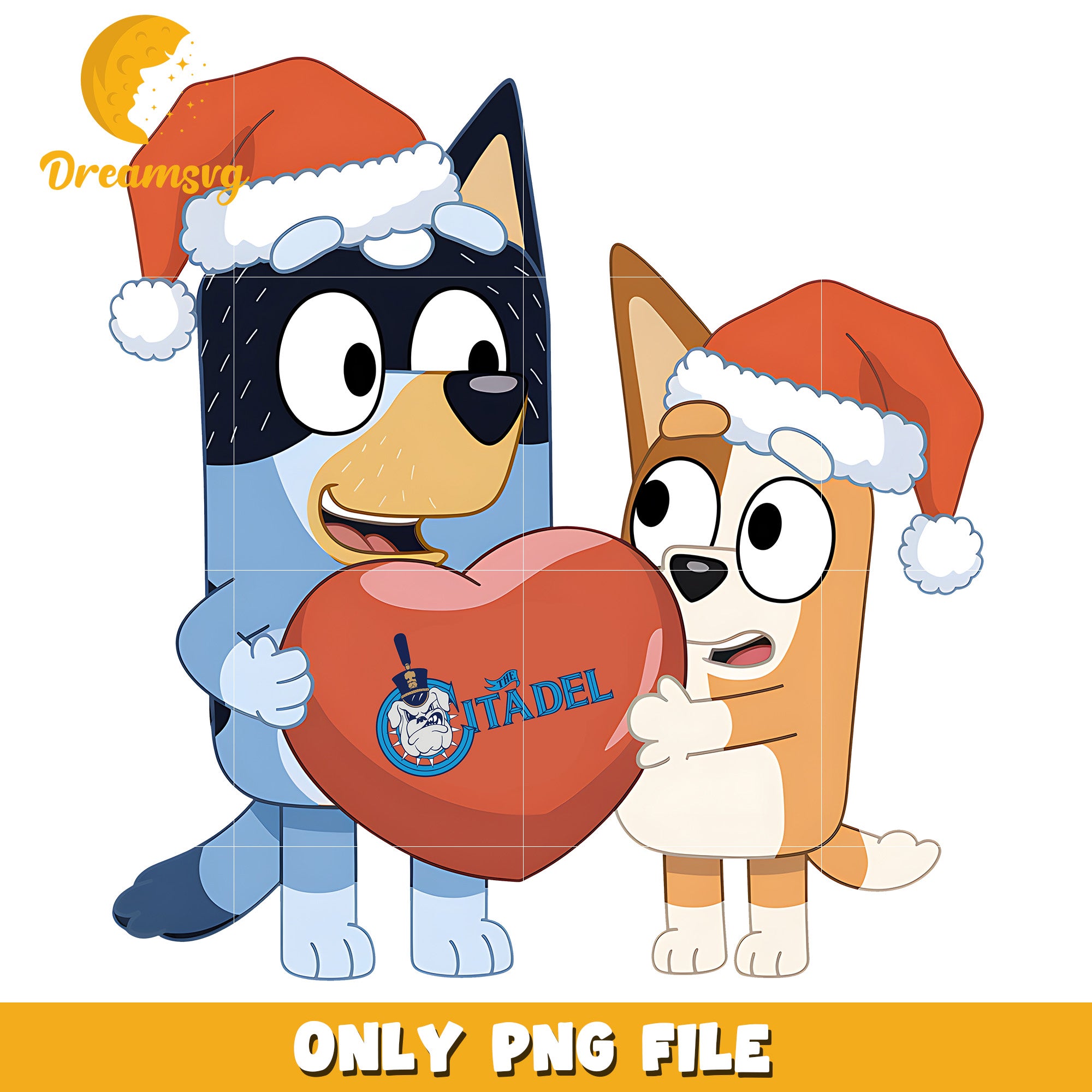 Bluey Bingo ncaa heart logo png, The Citadel Bulldogs png, ncaa png