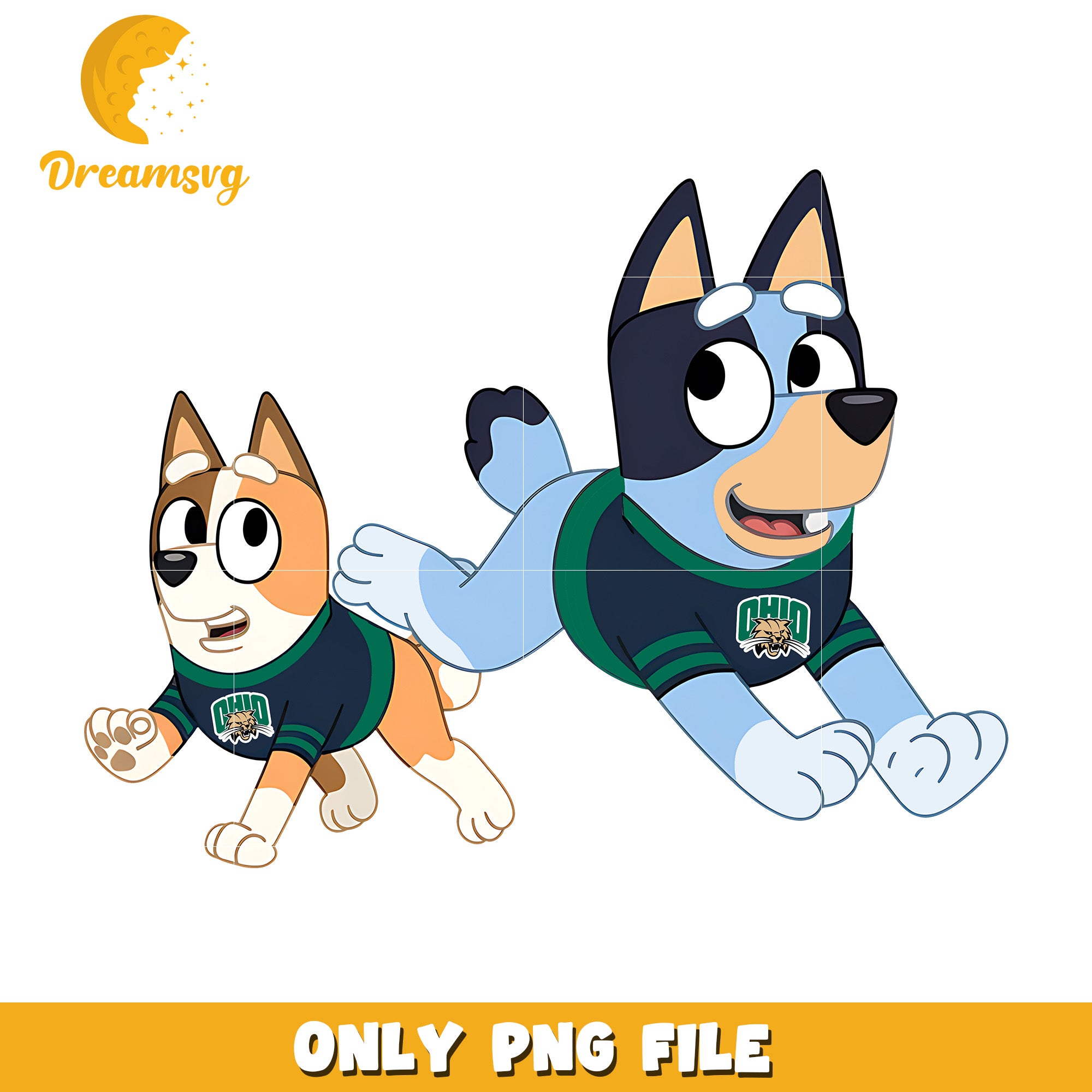 Bluey Bingo ncaa team chearleader png, Ohio Bobcats png, ncaa png