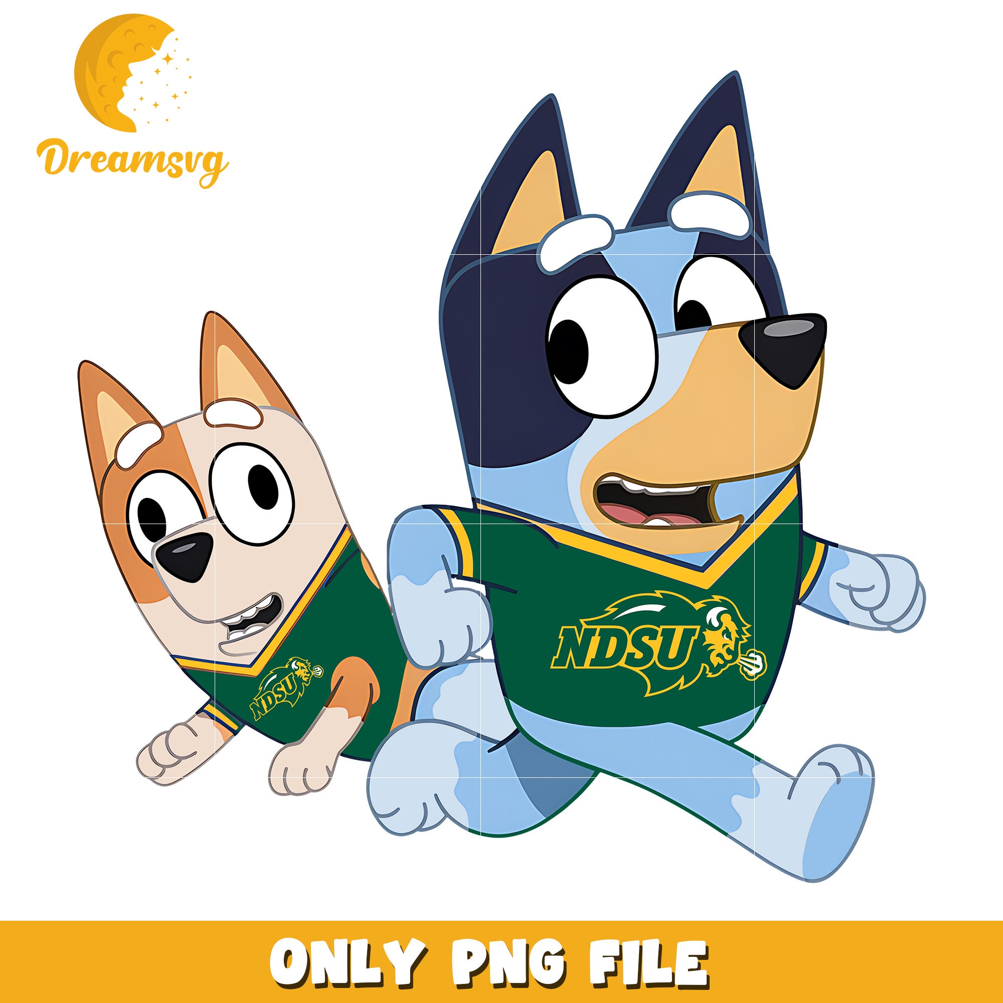 Bluey Bingo ncaa uniform png, North Dakota State Bison png, ncaa png