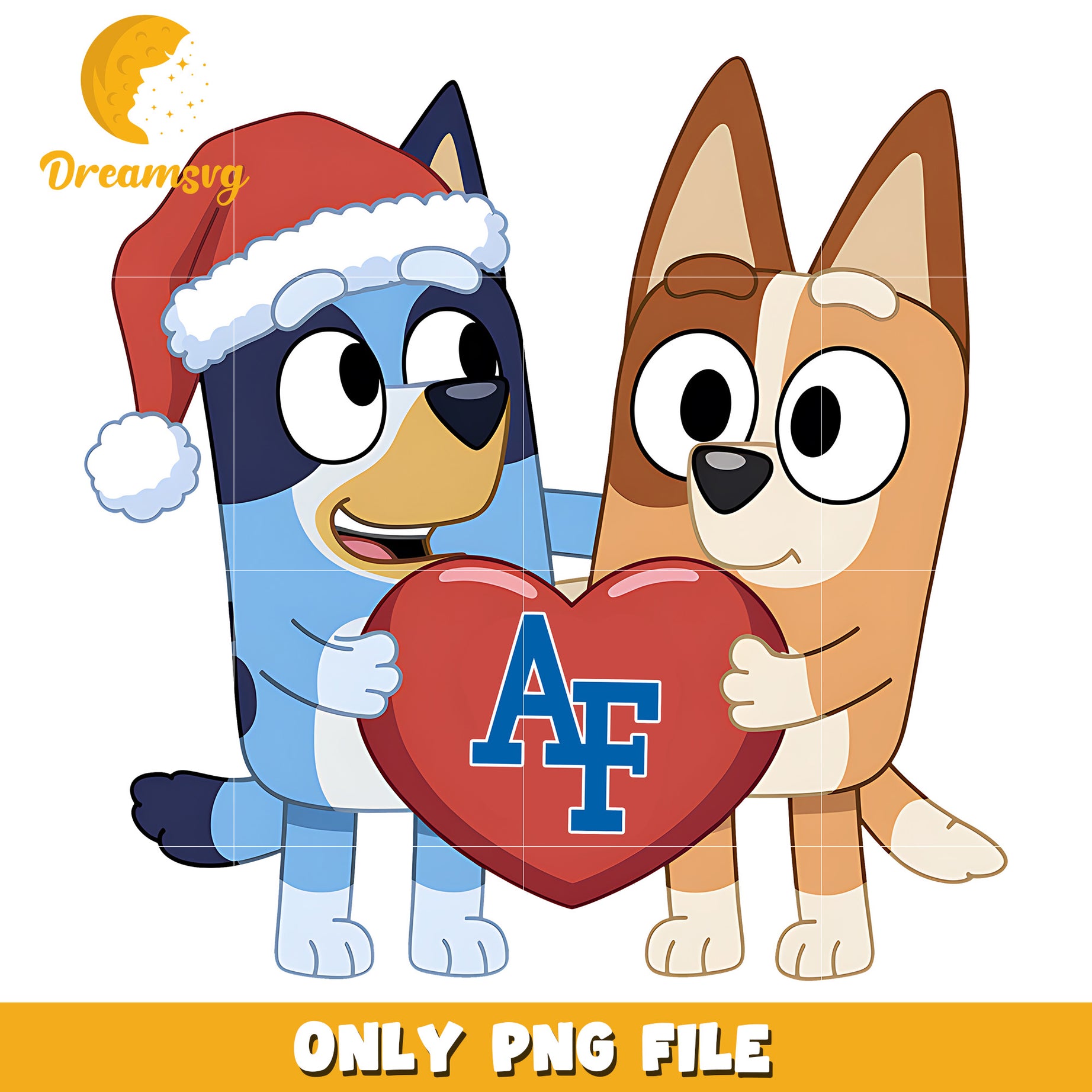 Bluey Bingo santa hat png, Air Force Falcons png, ncaa logo png