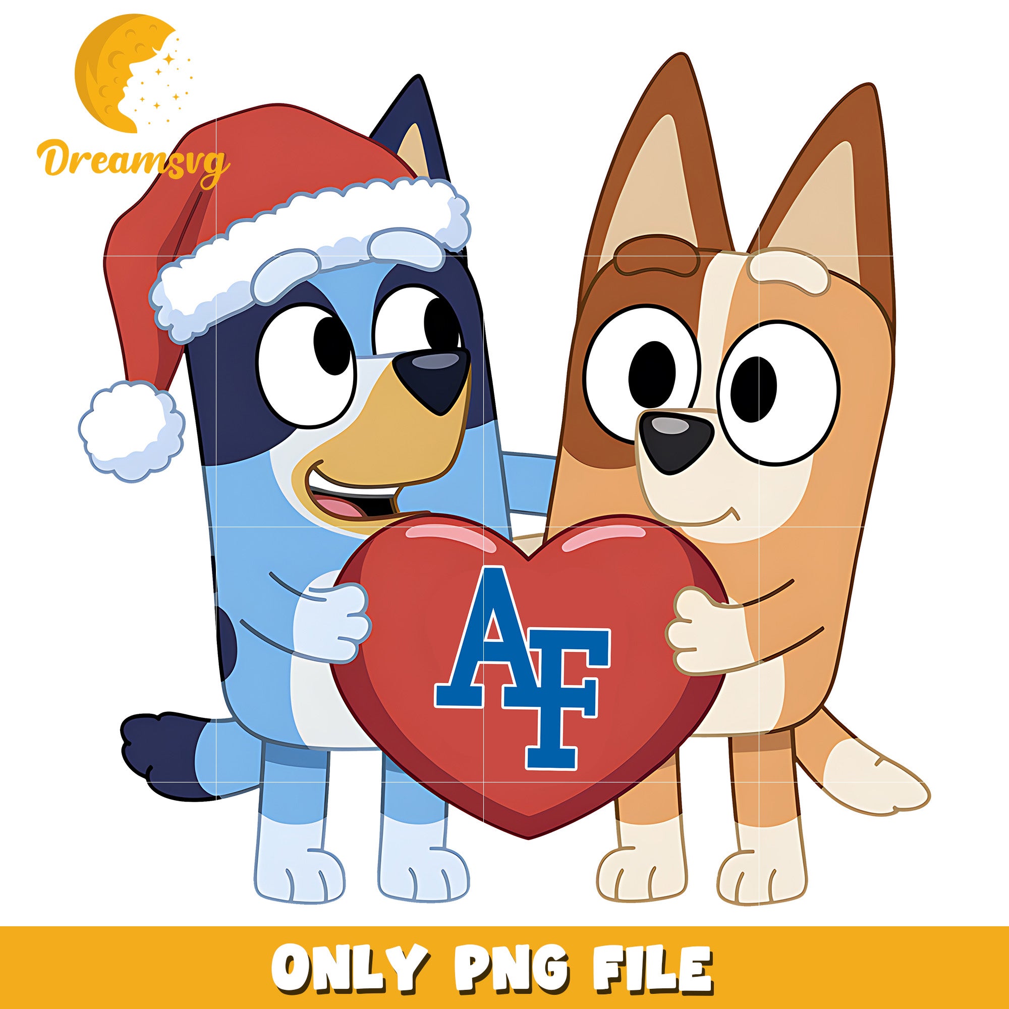 Bluey Bingo santa hat png, Air Force Falcons png, ncaa logo png