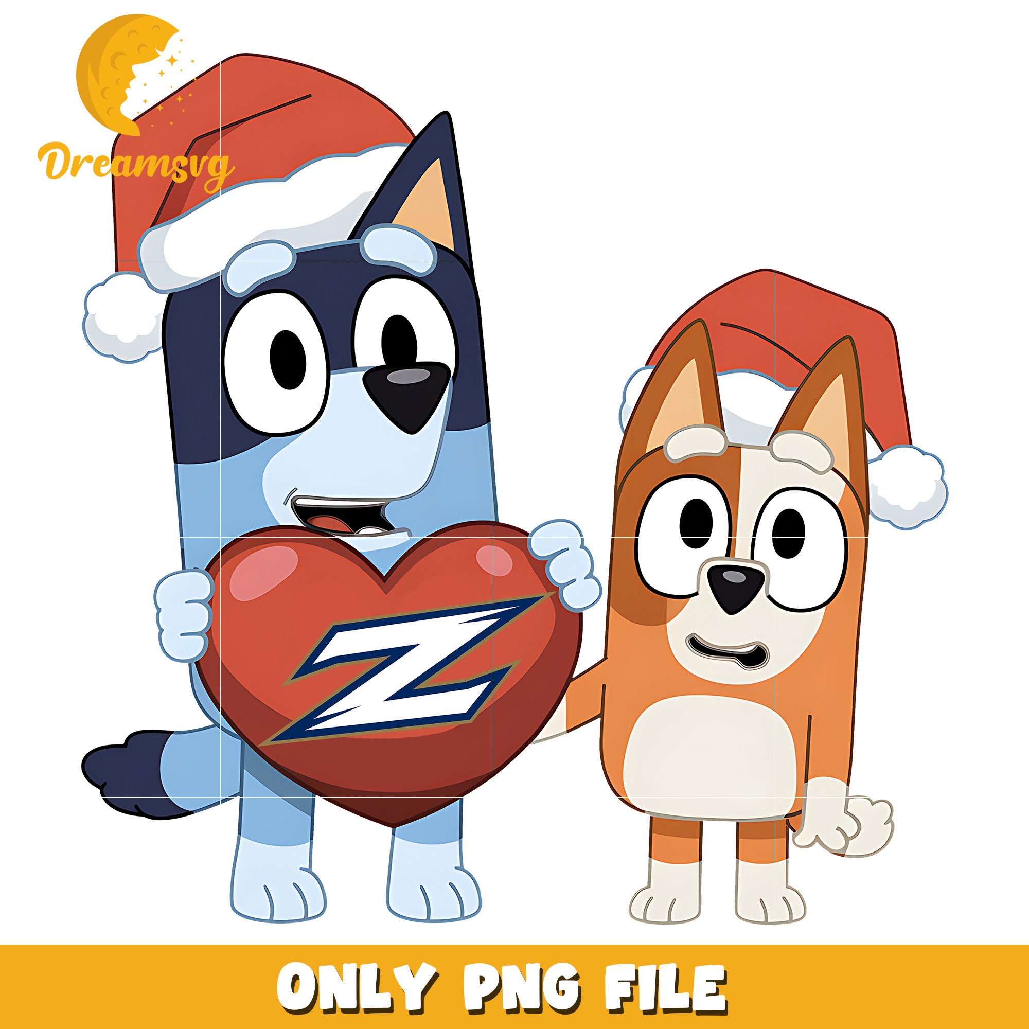 Bluey Bingo santa hat png, Akron Zips png, ncaa logo png