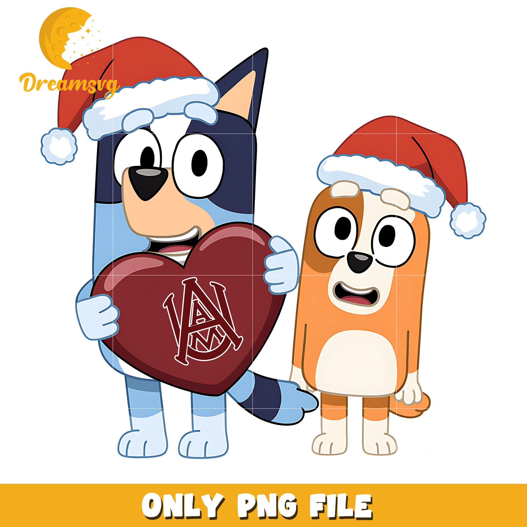 Bluey Bingo santa hat png, Alabama A&M Bulldogs png, ncaa logo png