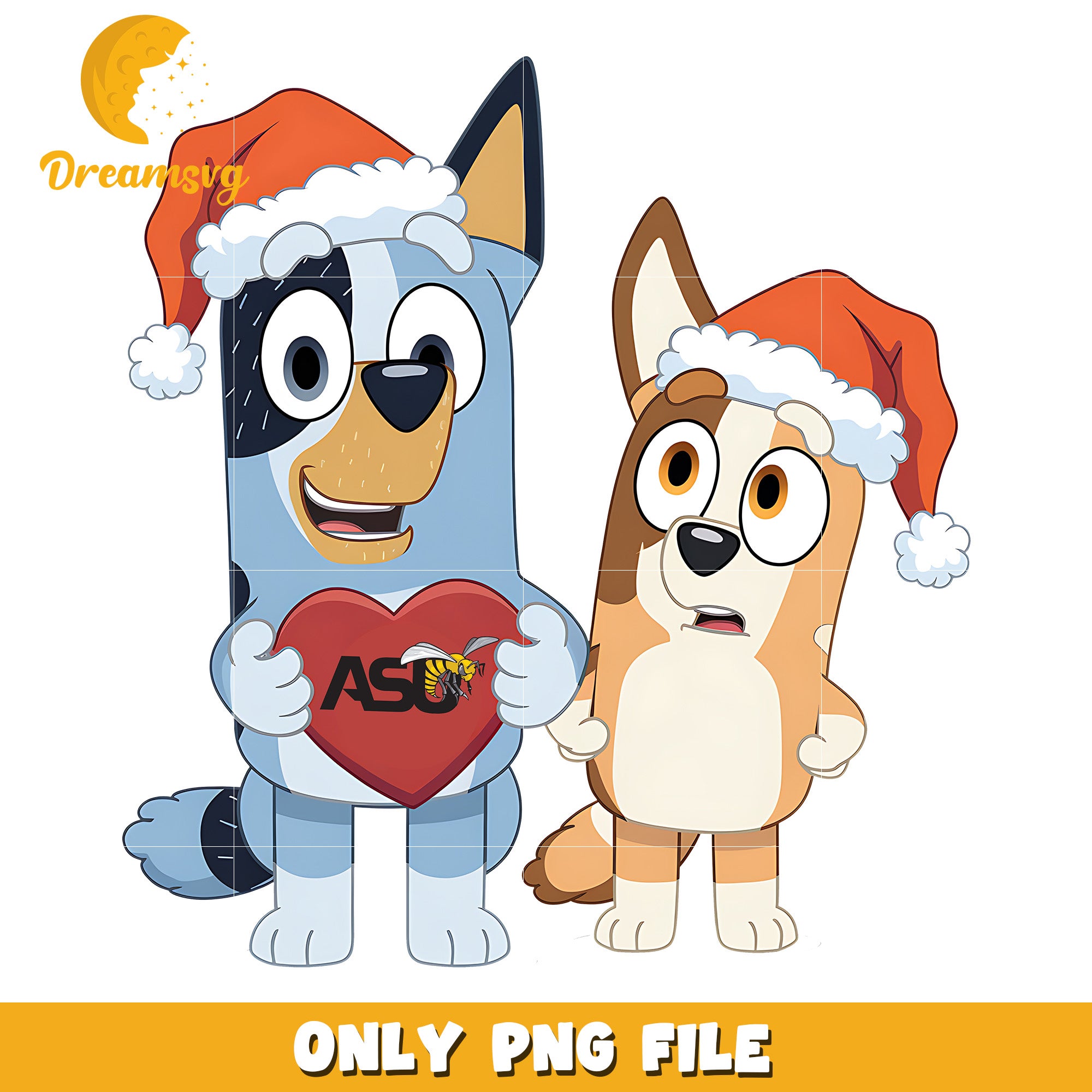 Bluey Bingo santa hat png, Alabama State Hornets png, ncaa logo png