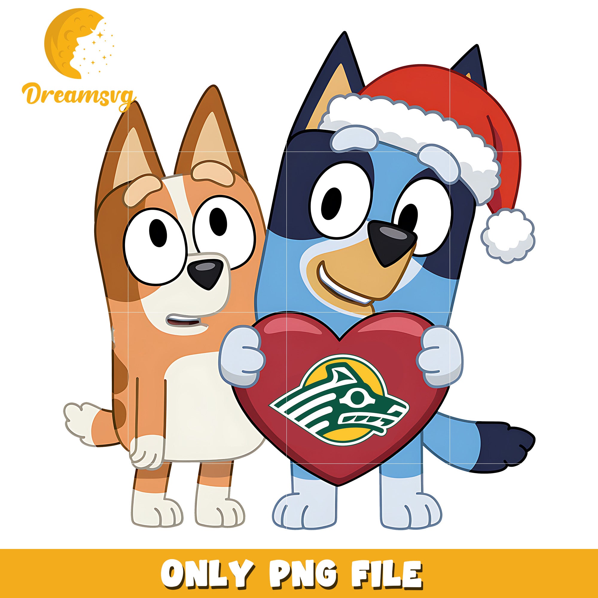 Bluey Bingo santa hat png, Alaska Anchorage Seawolves png