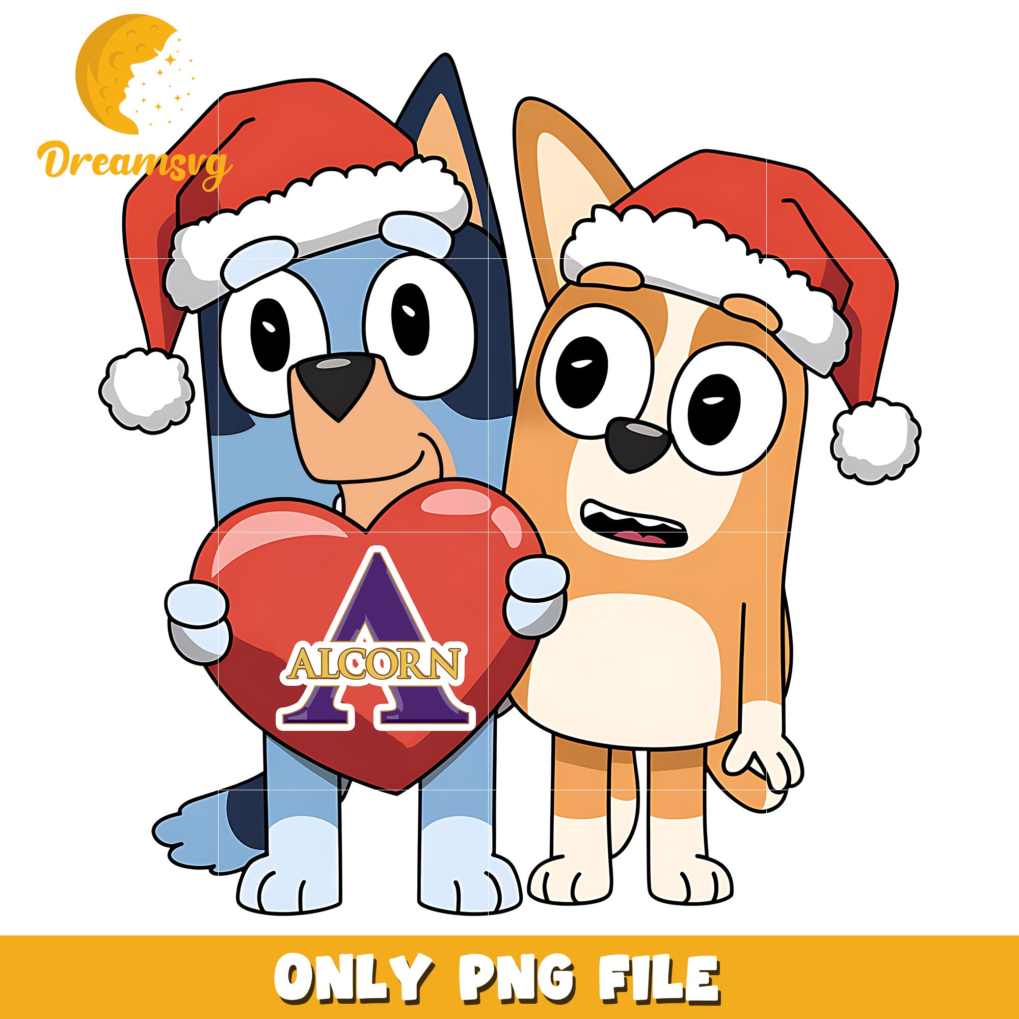 Bluey Bingo santa hat png, Alcorn State Braves png, ncaa logo png