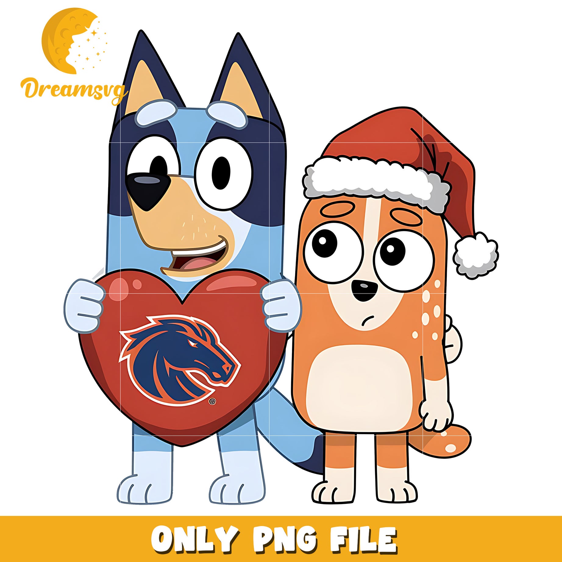 Bluey Bingo santa hat png, Boise State Broncos png, ncaa logo png
