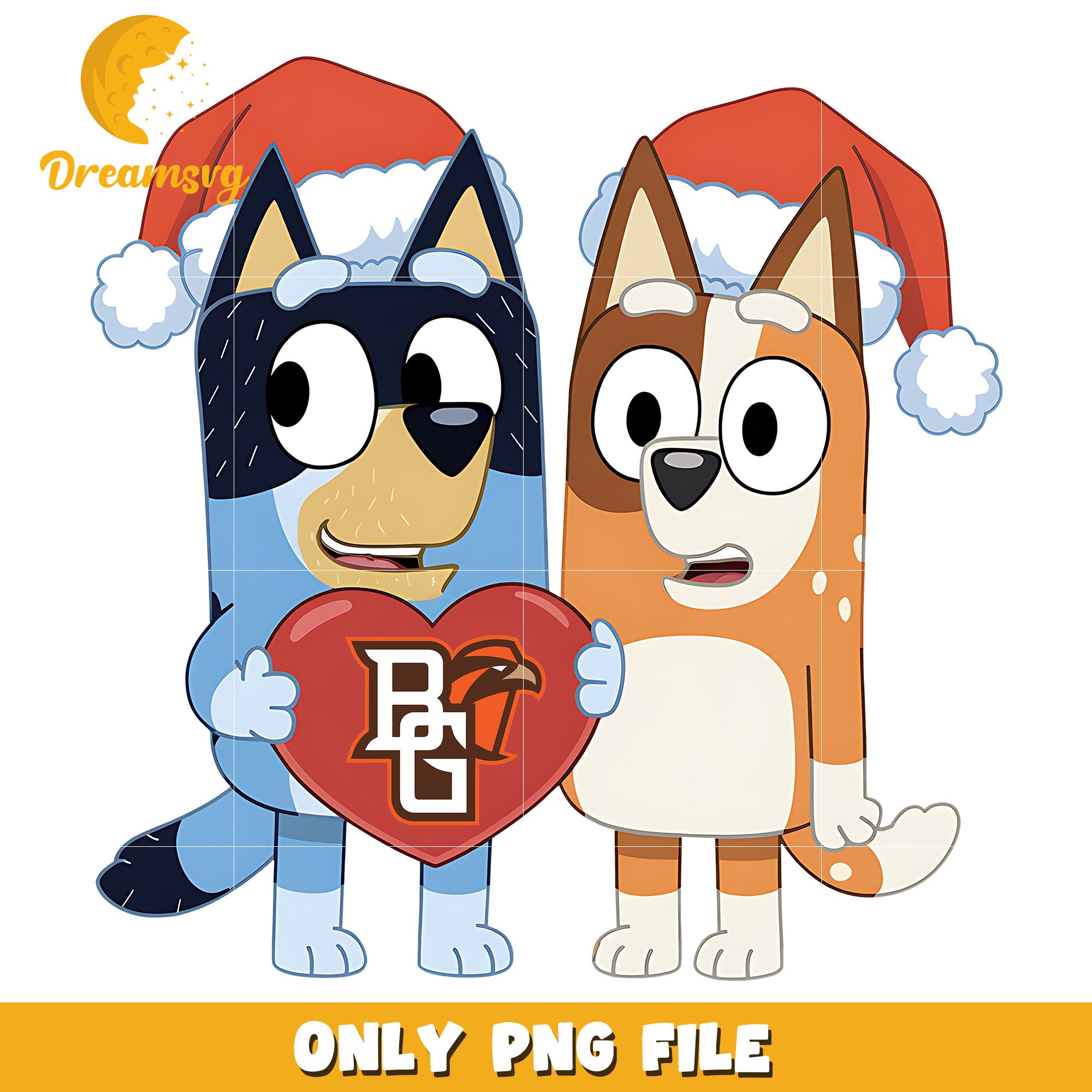 Bluey Bingo santa hat png, Bowling Green Falcons png, ncaa logo png