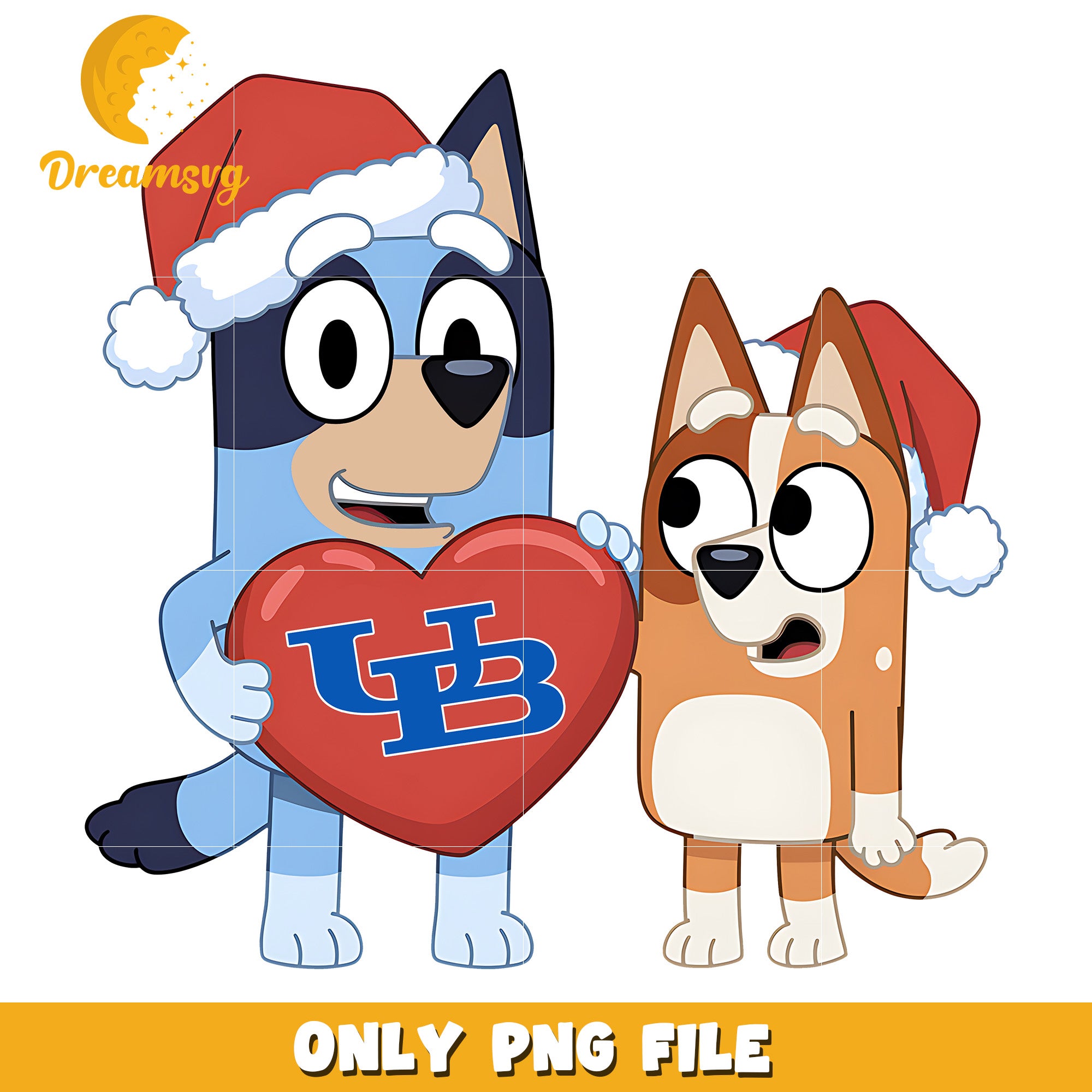 Bluey Bingo santa hat png, Buffalo Bulls  png, ncaa png