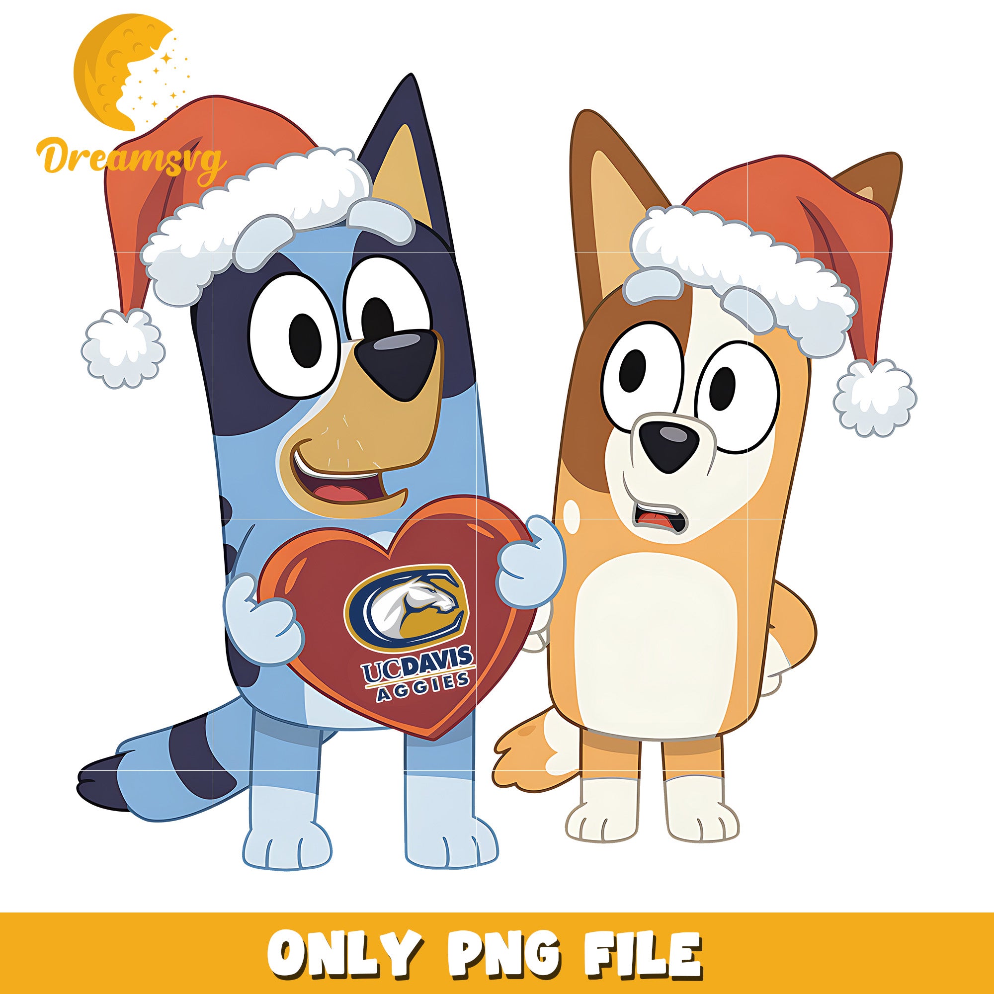 Bluey Bingo santa hat png, California Davis Aggies png, ncaa png