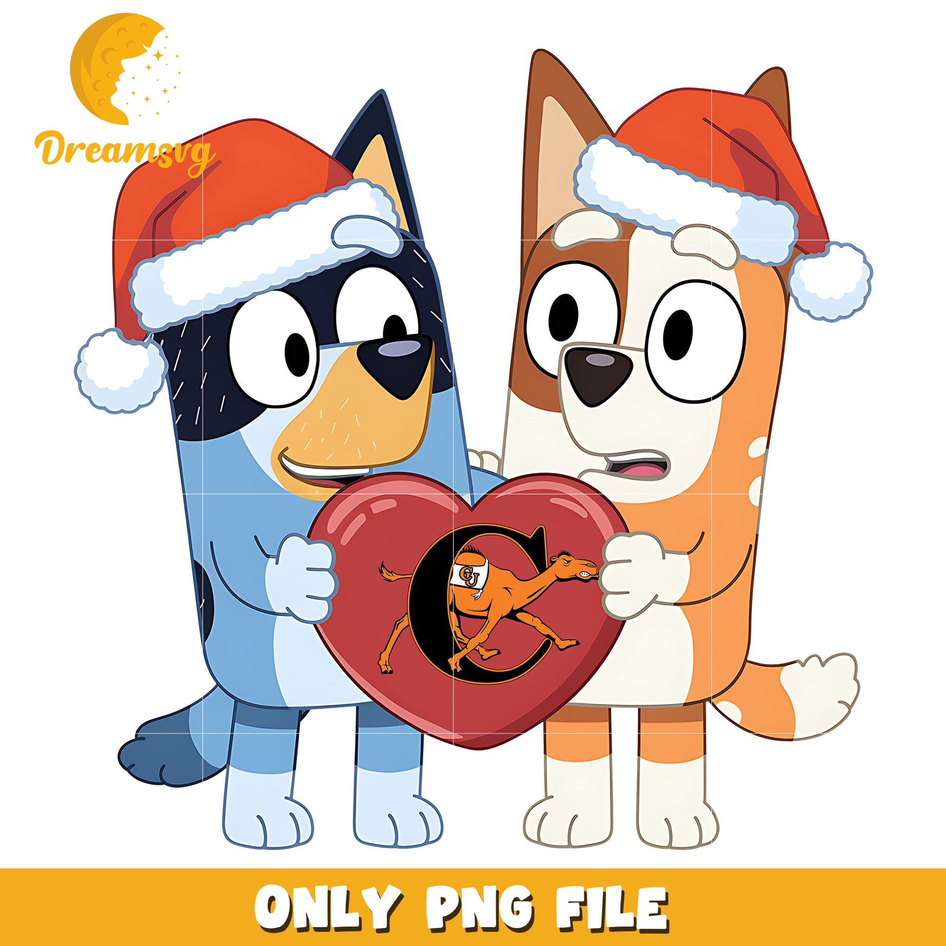 Bluey Bingo santa hat png, Campbell Fighting Camels png, ncaa png