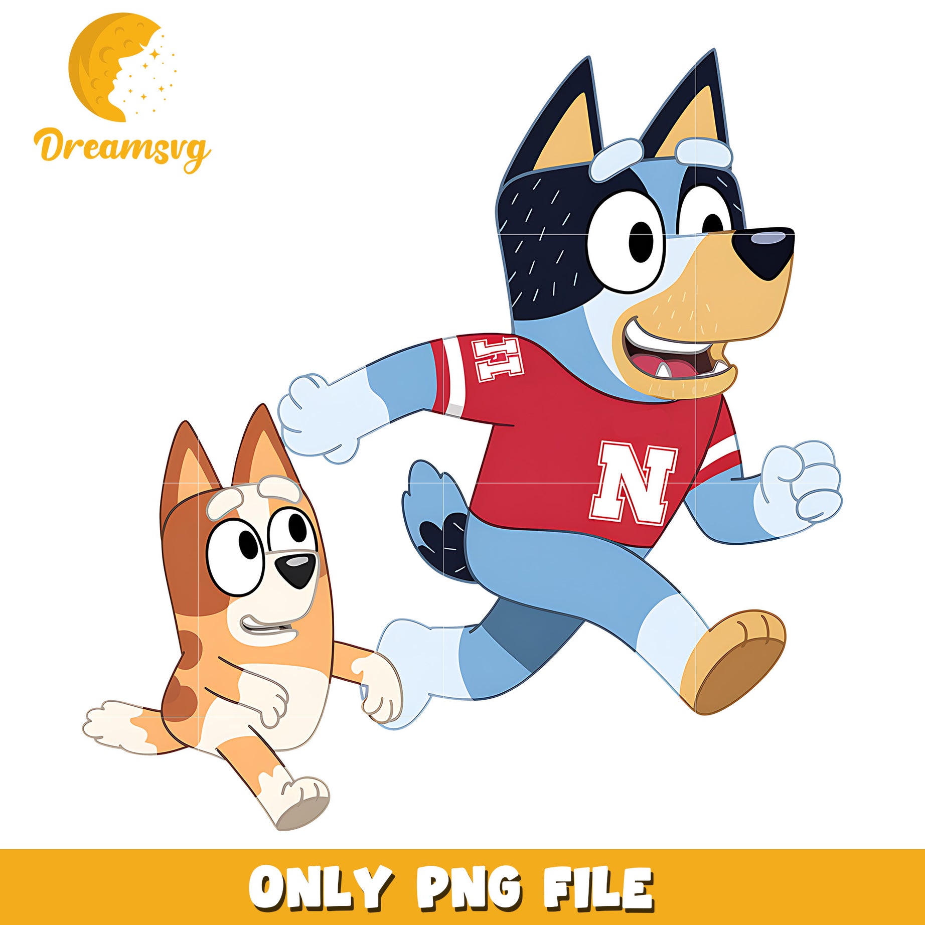 Bluey Bingo t-shirt logo png, Nebraska Cornhuskers  png, ncaa png