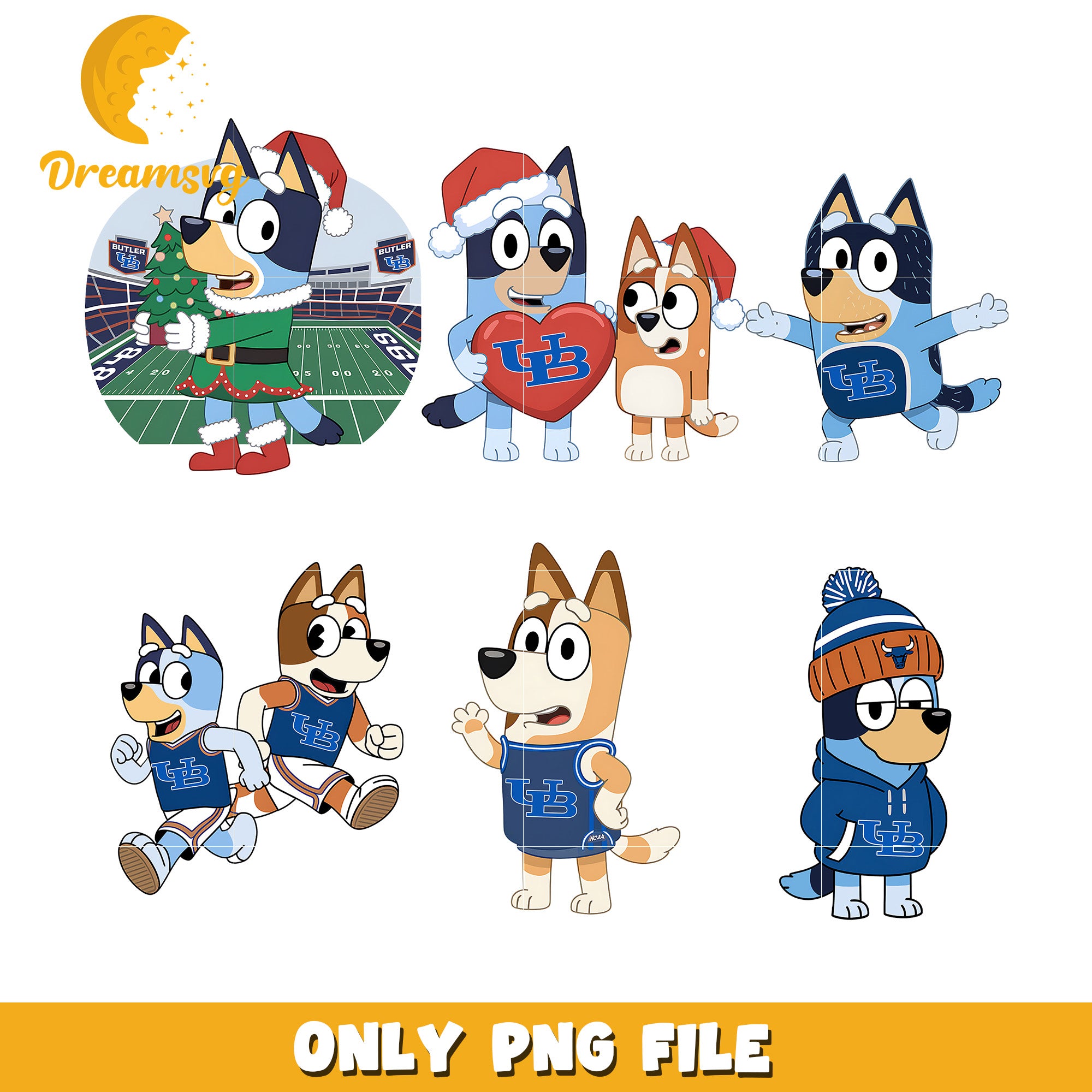 Bluey and Bingo characters bundle png, Buffalo Bulls png