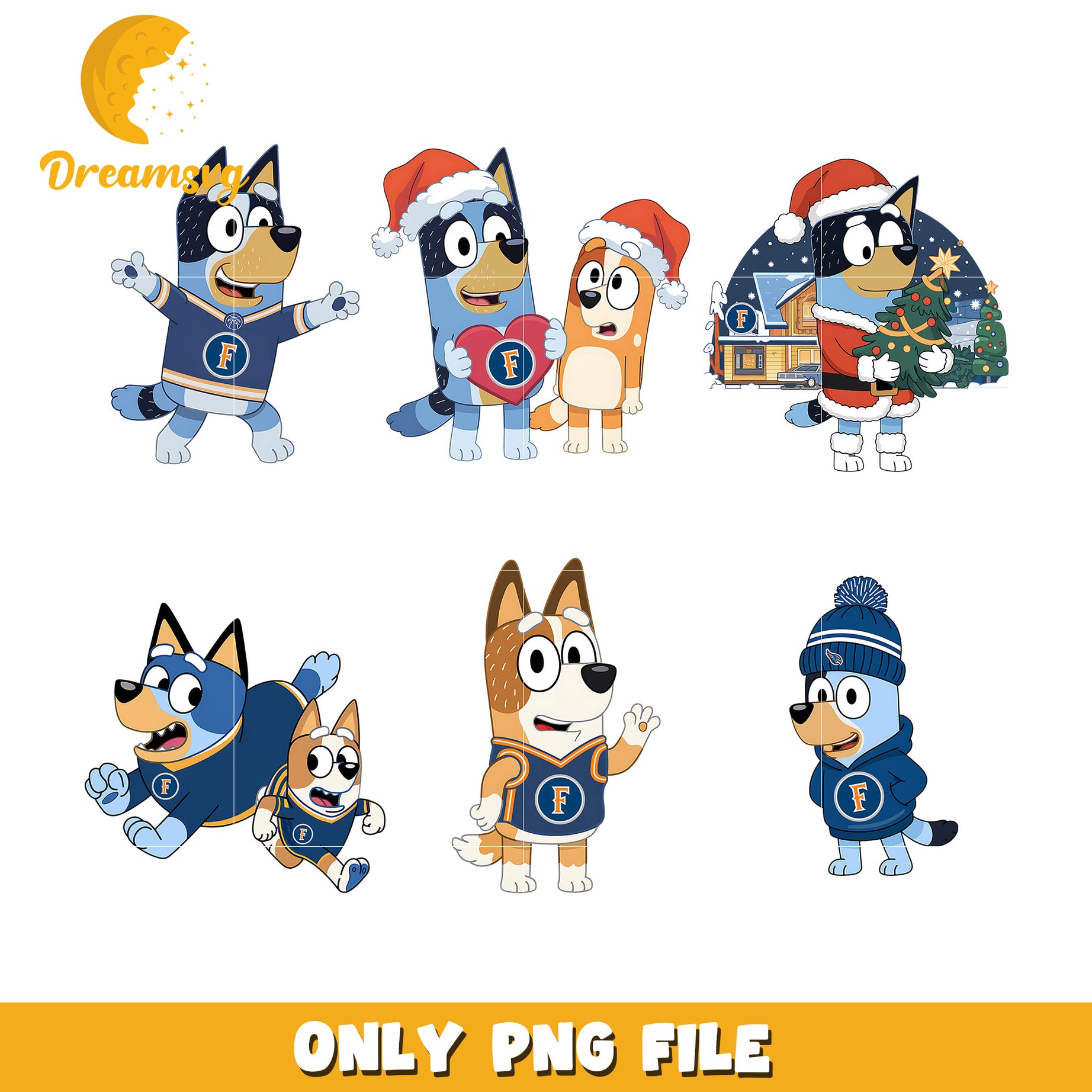 Bluey and Bingo logo bundle png, Cal State Fullerton Titans png