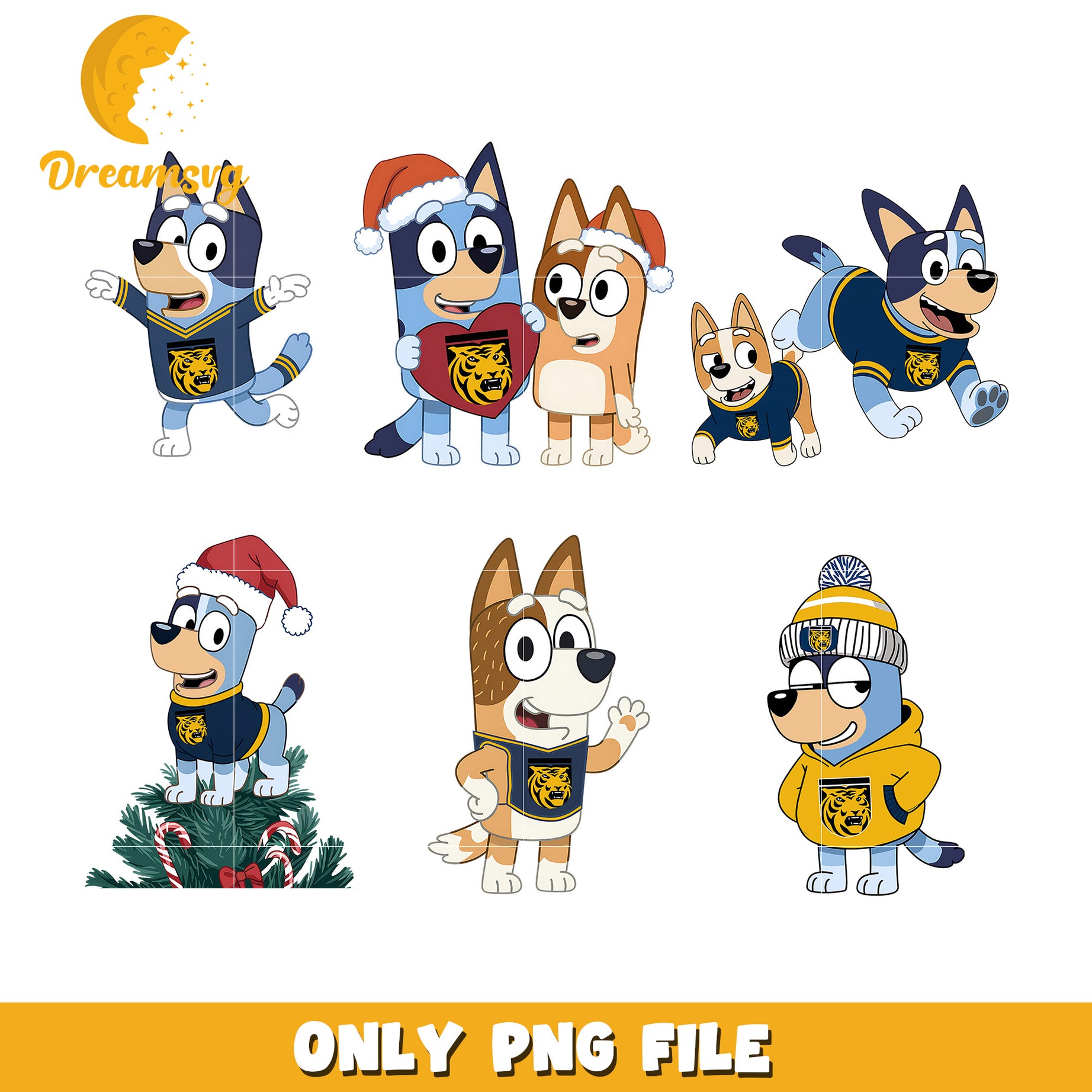 Bluey Bingo logo ncaa bundle png, Colorado College Tigers png