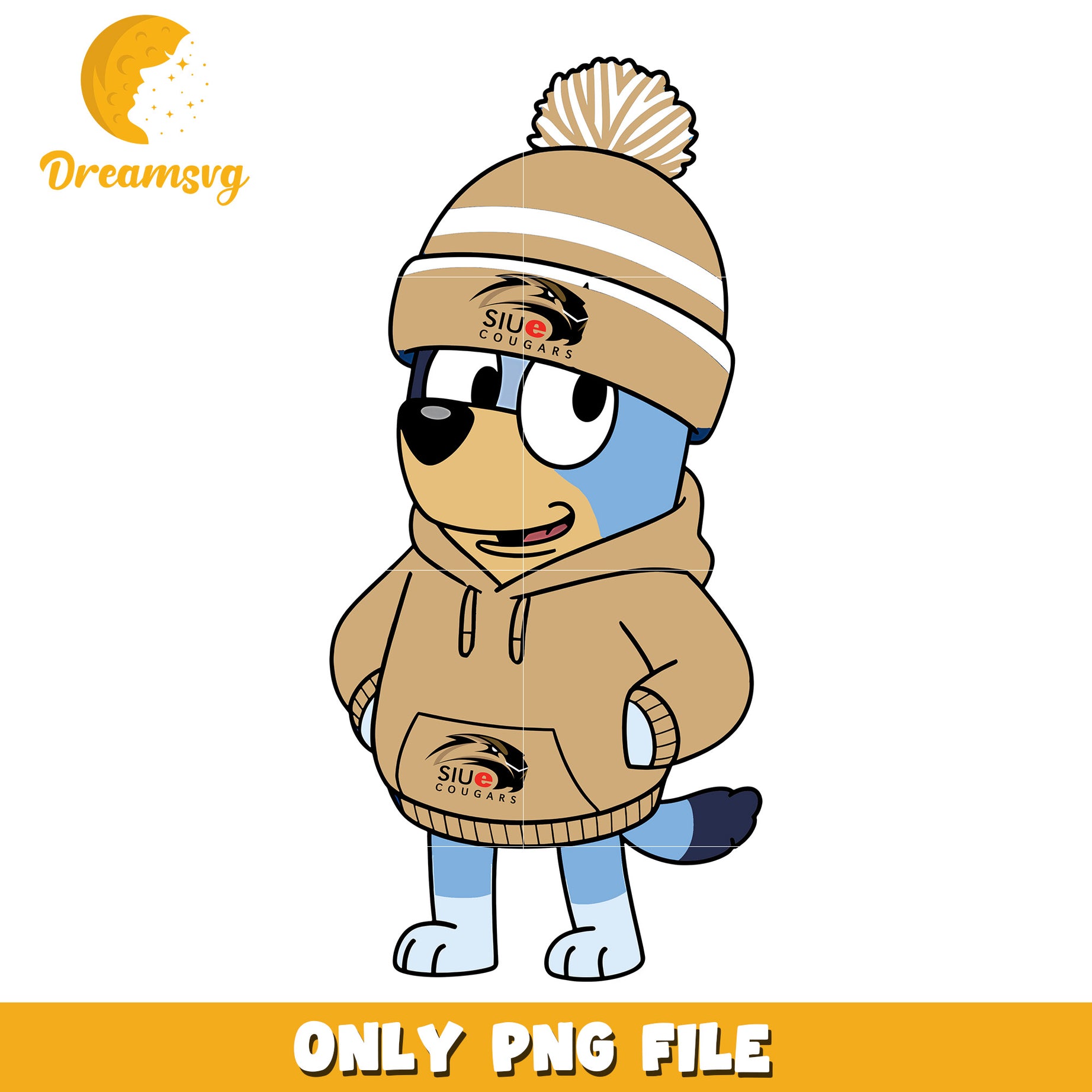 Bluey Cougars hoodie png, SIU Edwardsville Cougars png, ncaa png