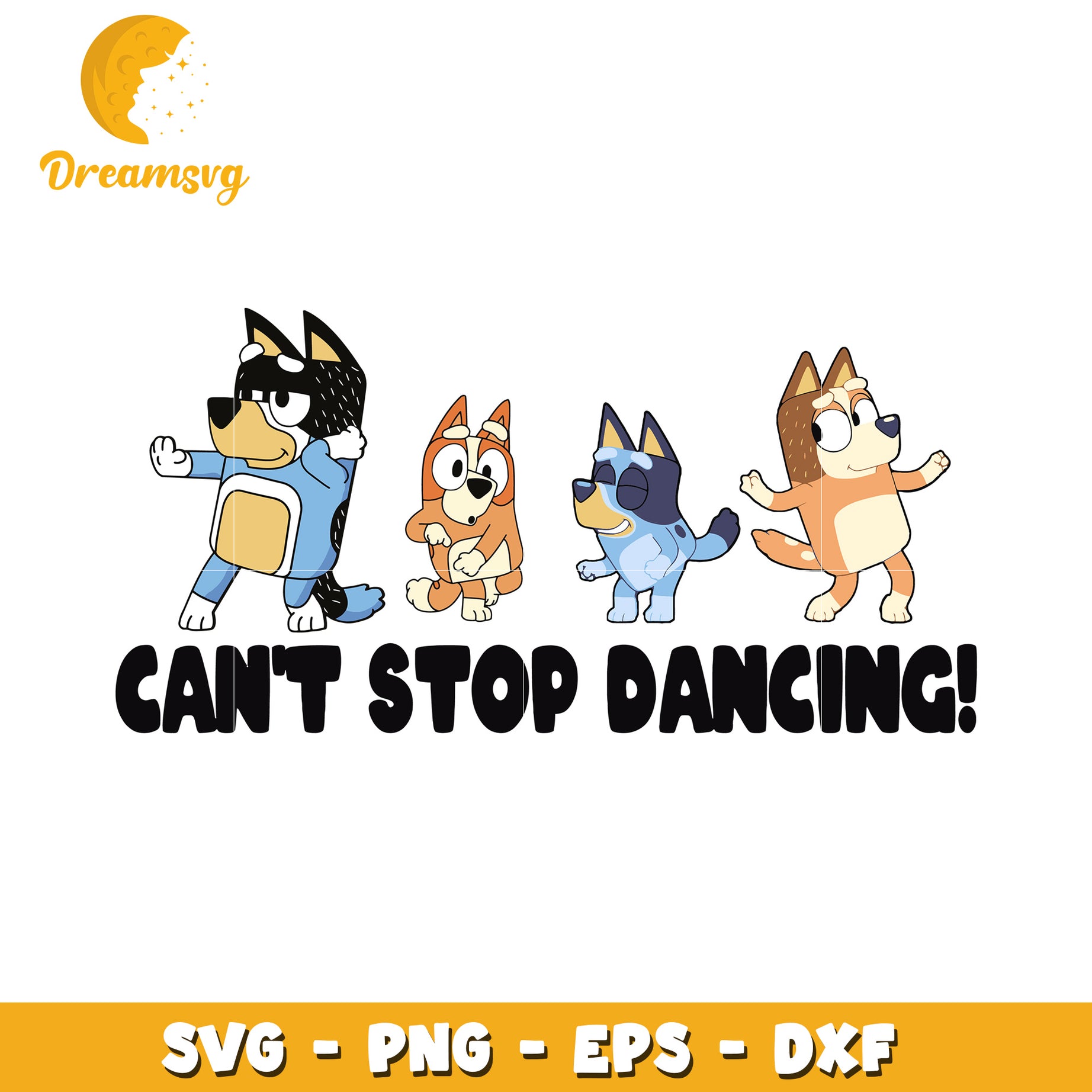 Bluey Dancing SVG Cut Files