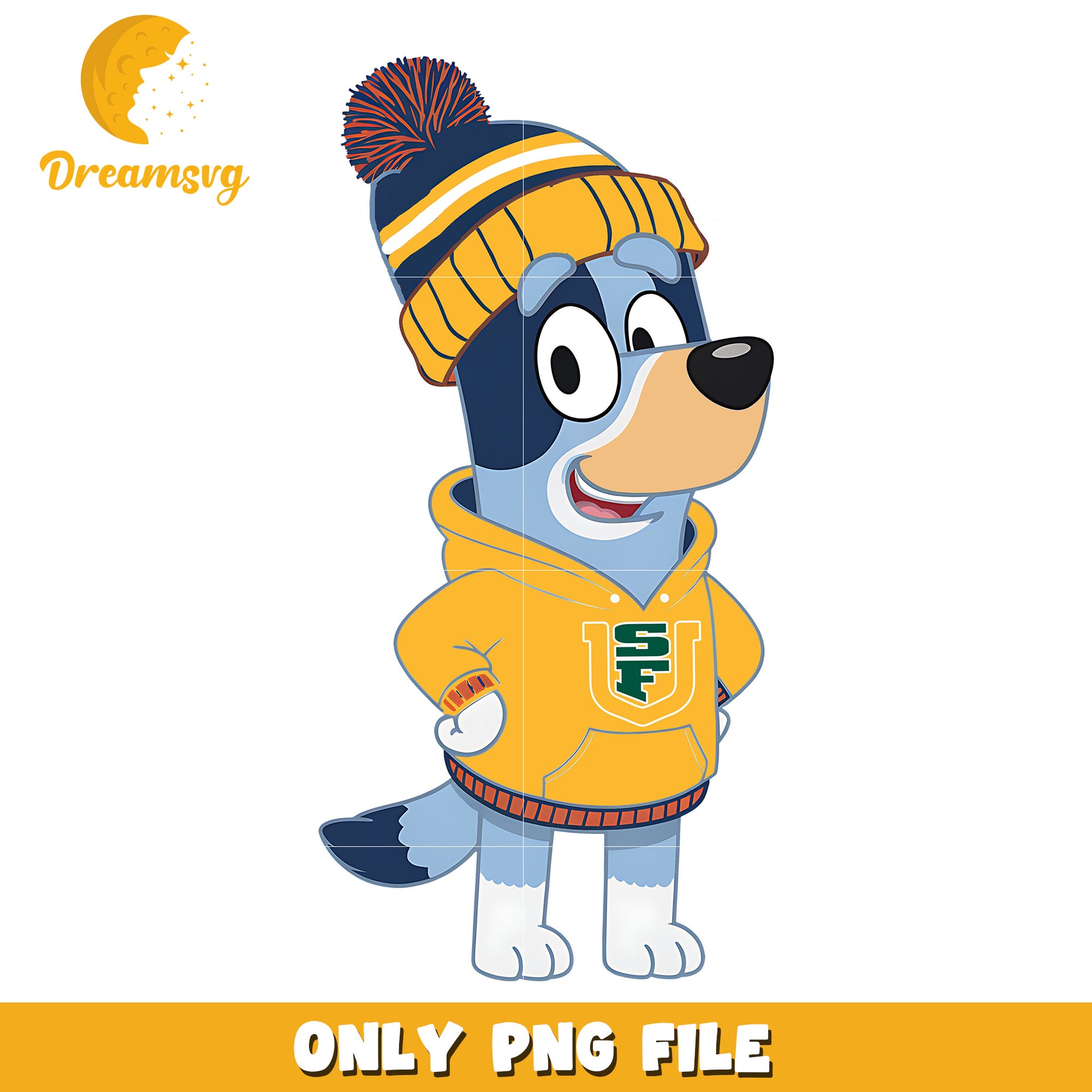 Bluey Dons hoodie logo png, San Francisco Dons png, ncaa png