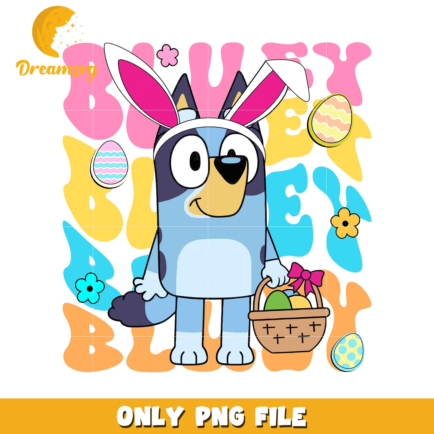 Bluey Easter Bunny PNG Download