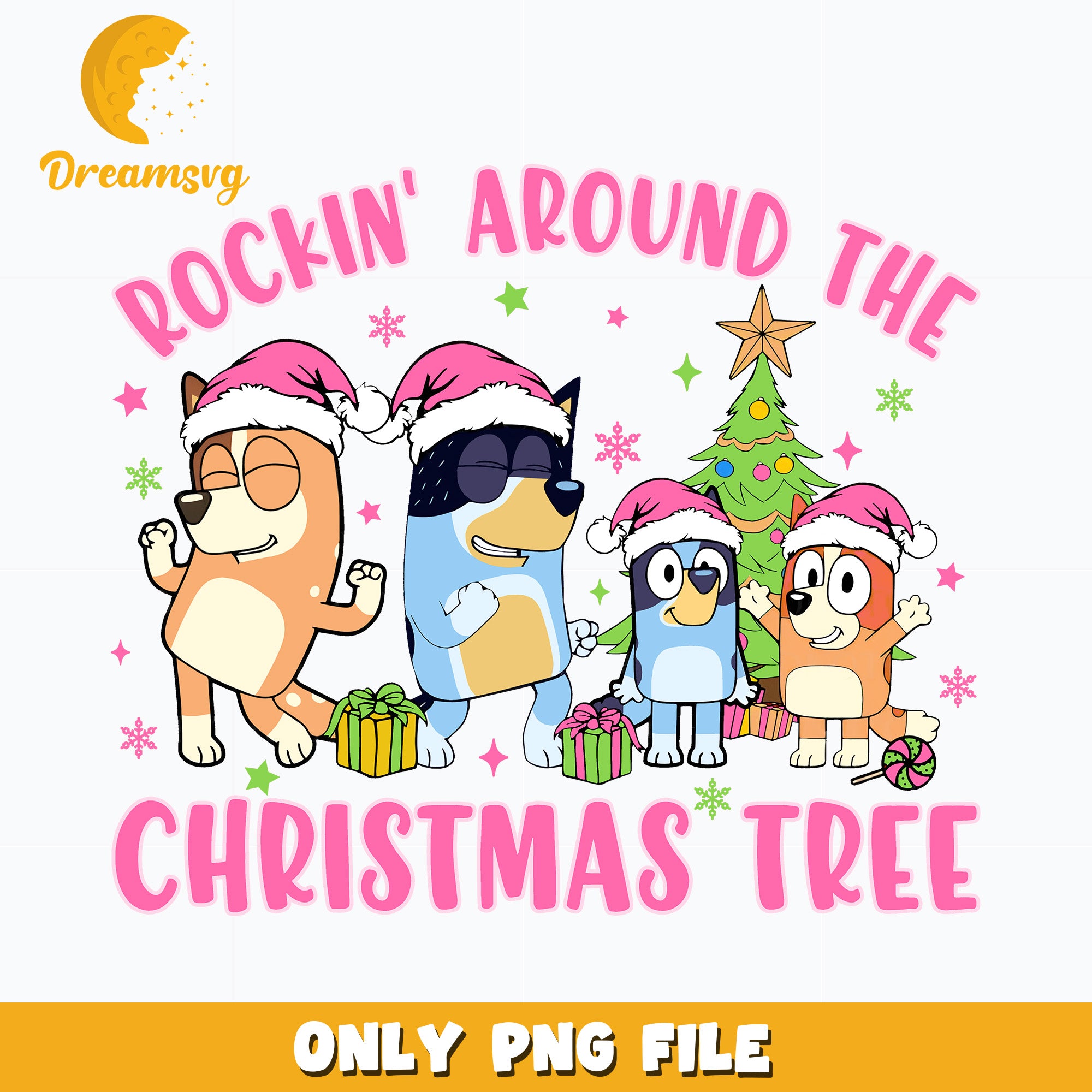 Bluey Family christmas png. – DreamSVG Store