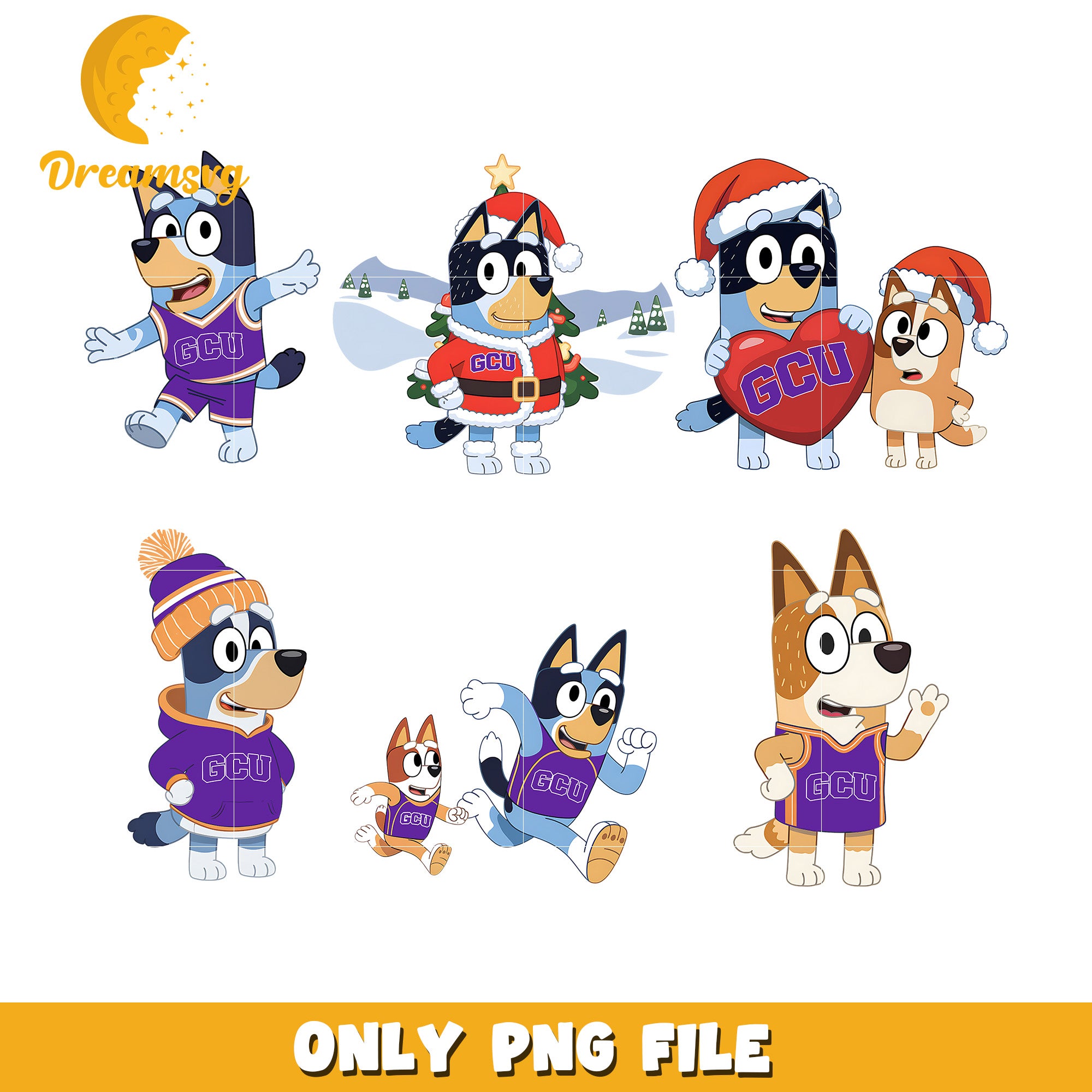 Bluey bingo logo ncaa bundle png, Grand Canyon Antelopes png