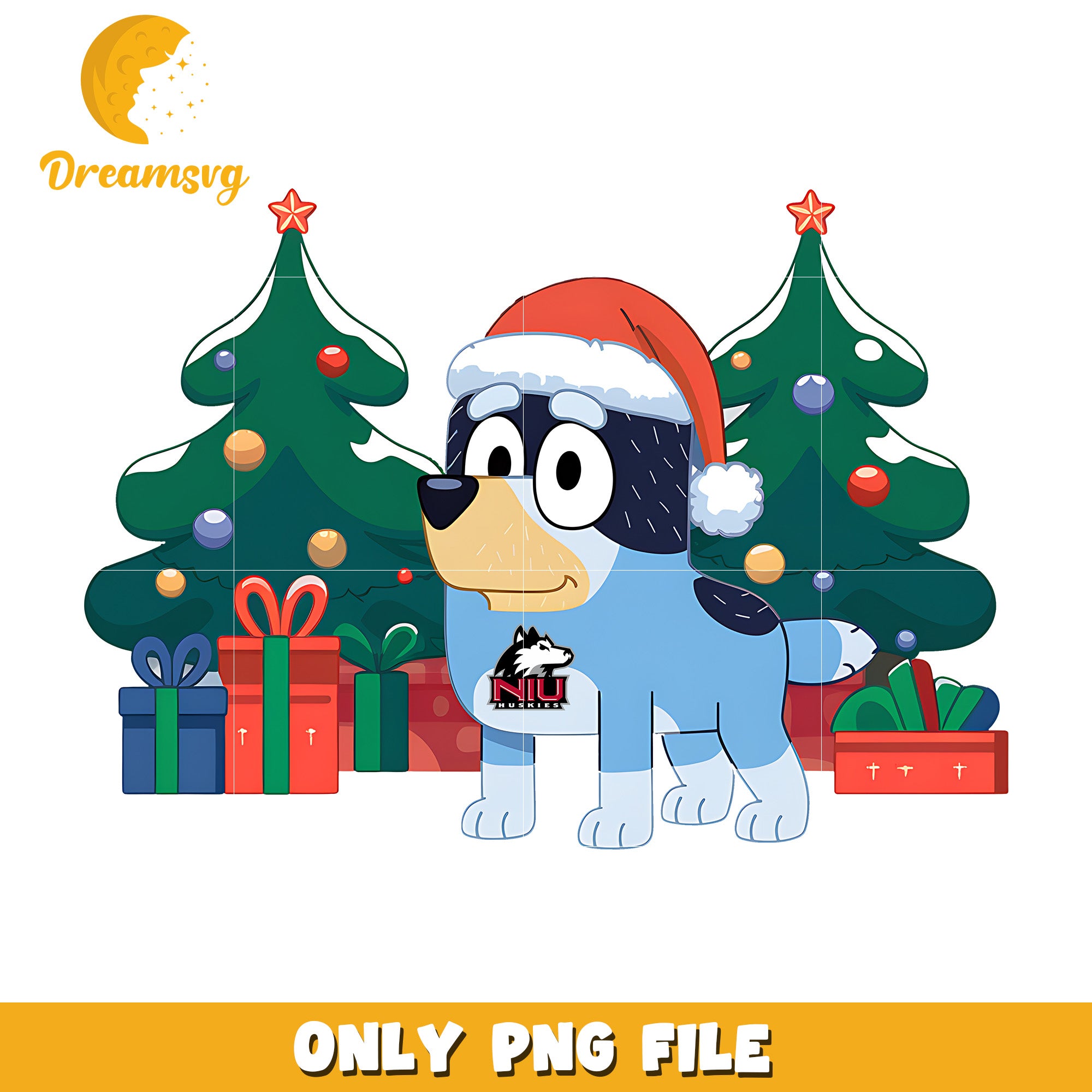 Bluey Huskies on winter png, Northern Illinois Huskies png, ncaa png