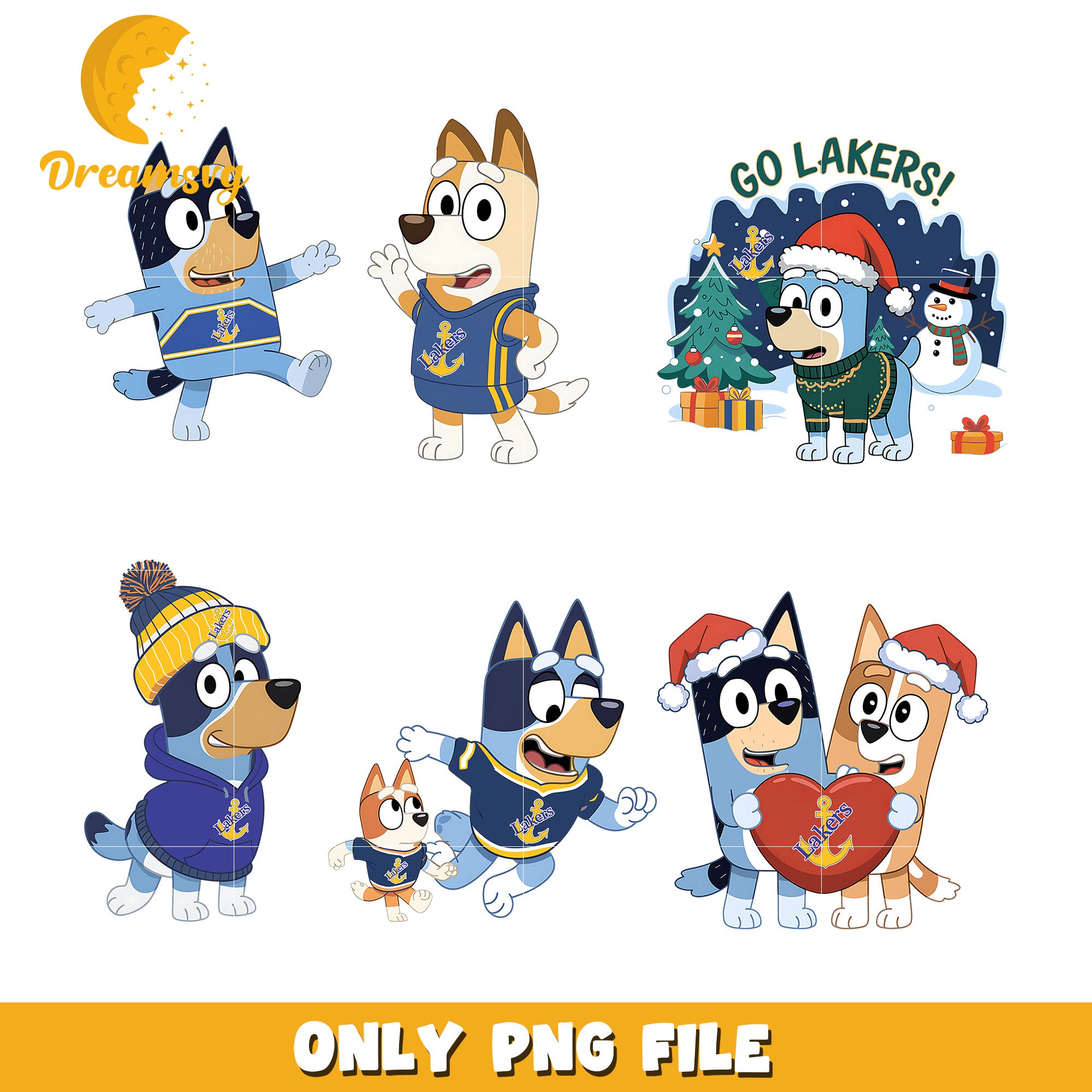 Bingo Bluey bundle png, Lake Superior State Lakers png, ncaa png