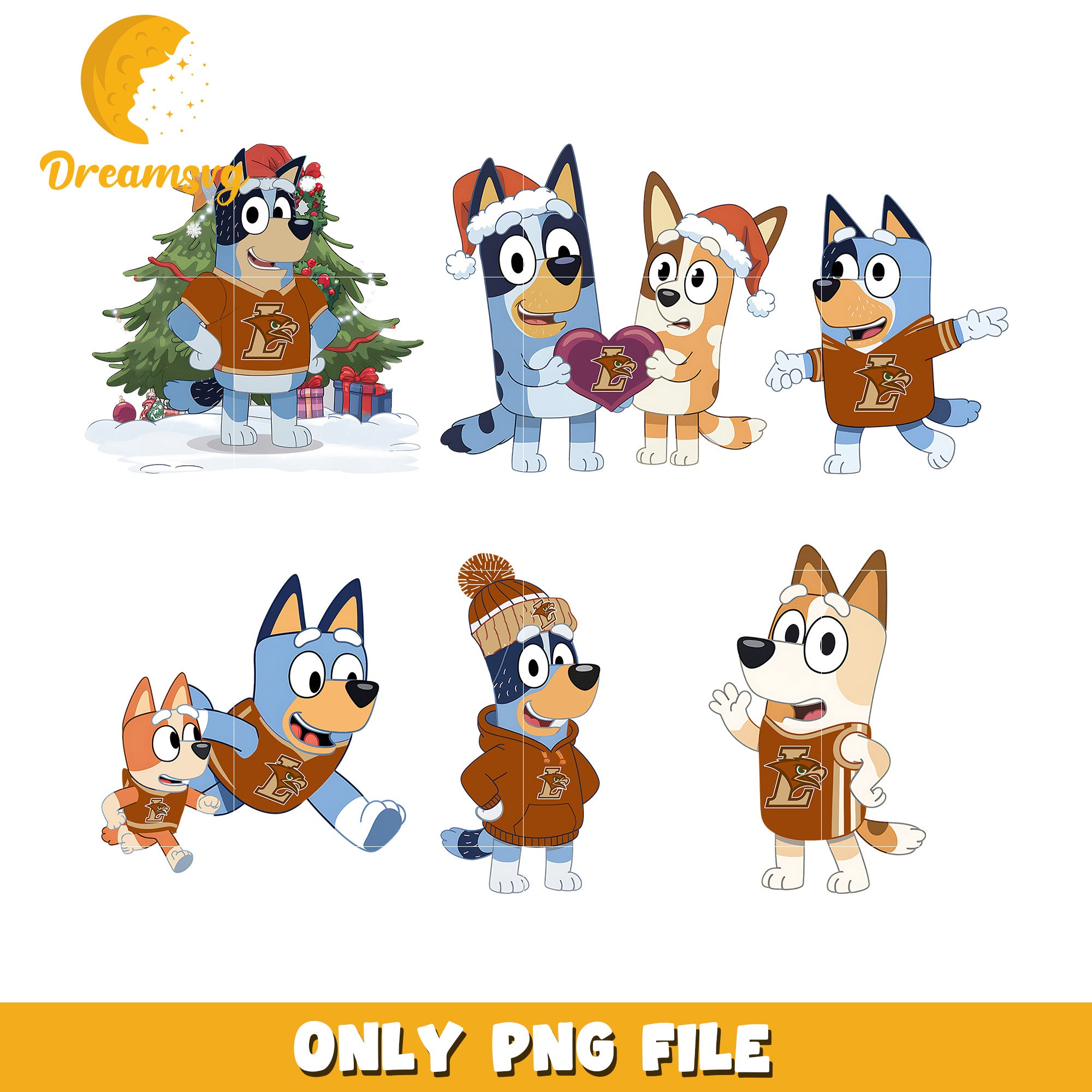 Bingo and Bluey character bundle png, Lamar Cardinals png