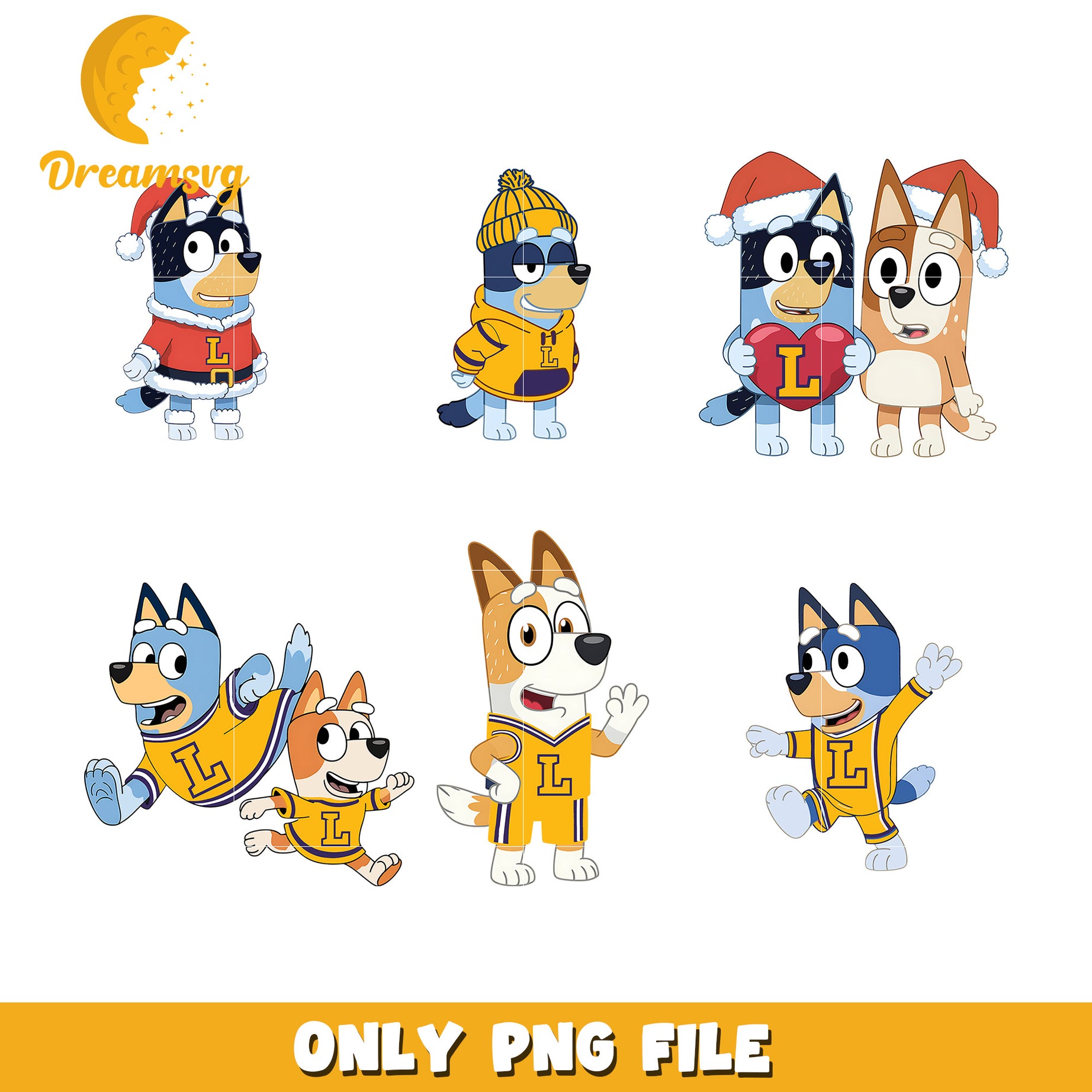 Bingo Bluey logo ncaa bundle png, Lipscomb Bisons png, ncaa png