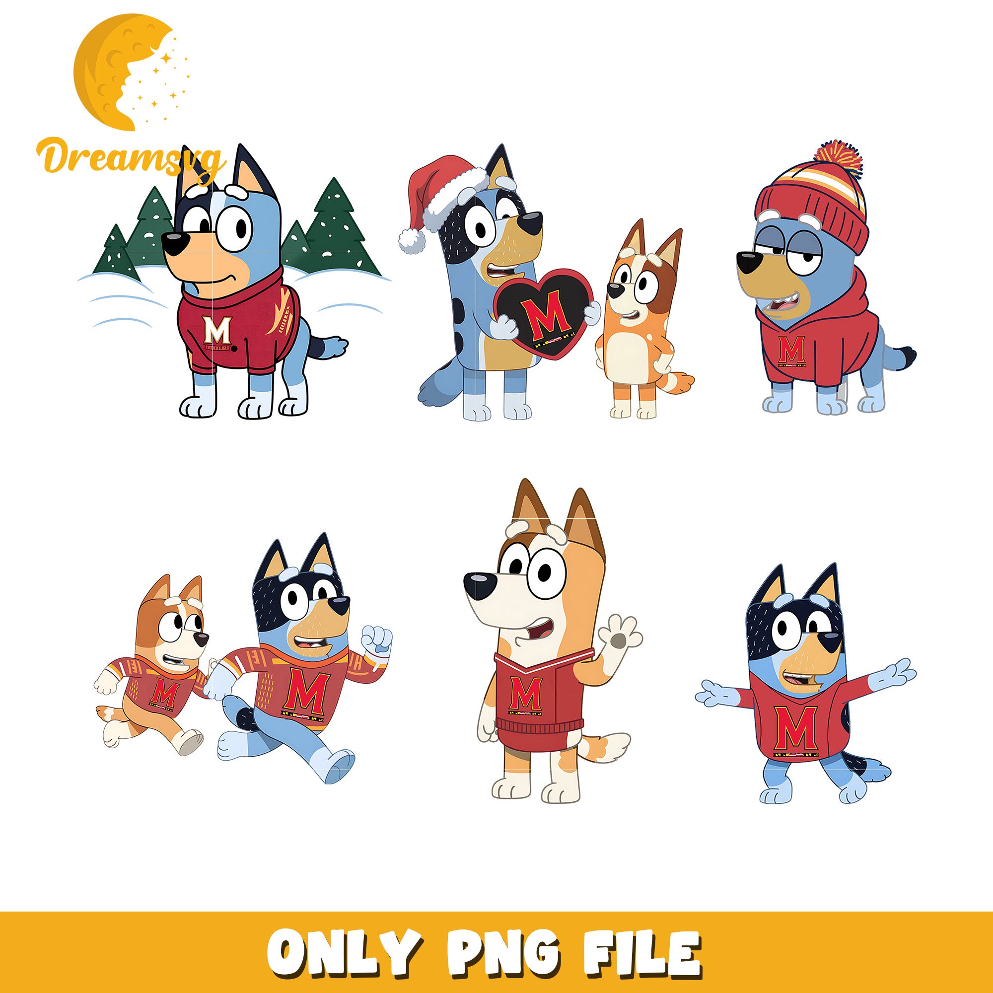 Bingo Bingo ncaa team bundle png, Maryland Terrapins png